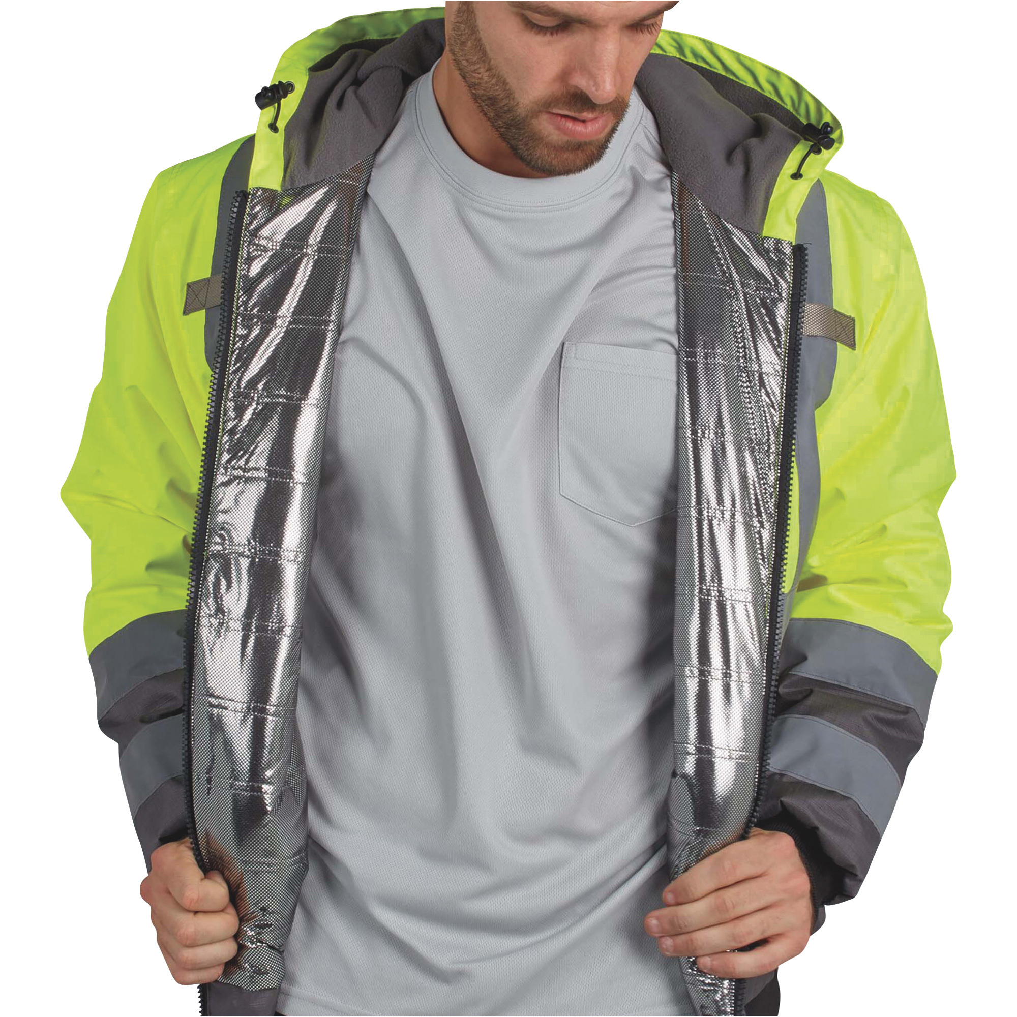 Utility Pro Wear Men's Class 3 High Visibility Bomber with Warm UP ...