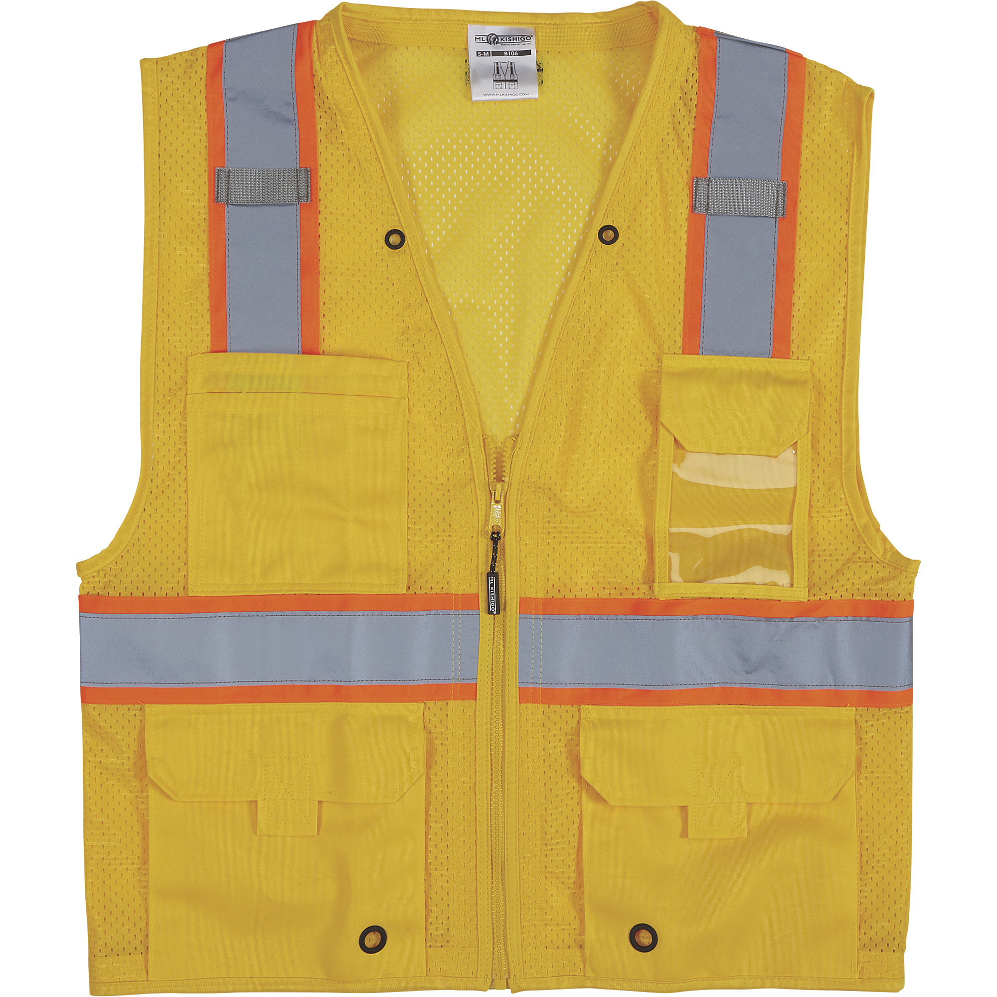 Kishigo Men's Enhanced-Visibility Multi-Pocket Mesh Vest