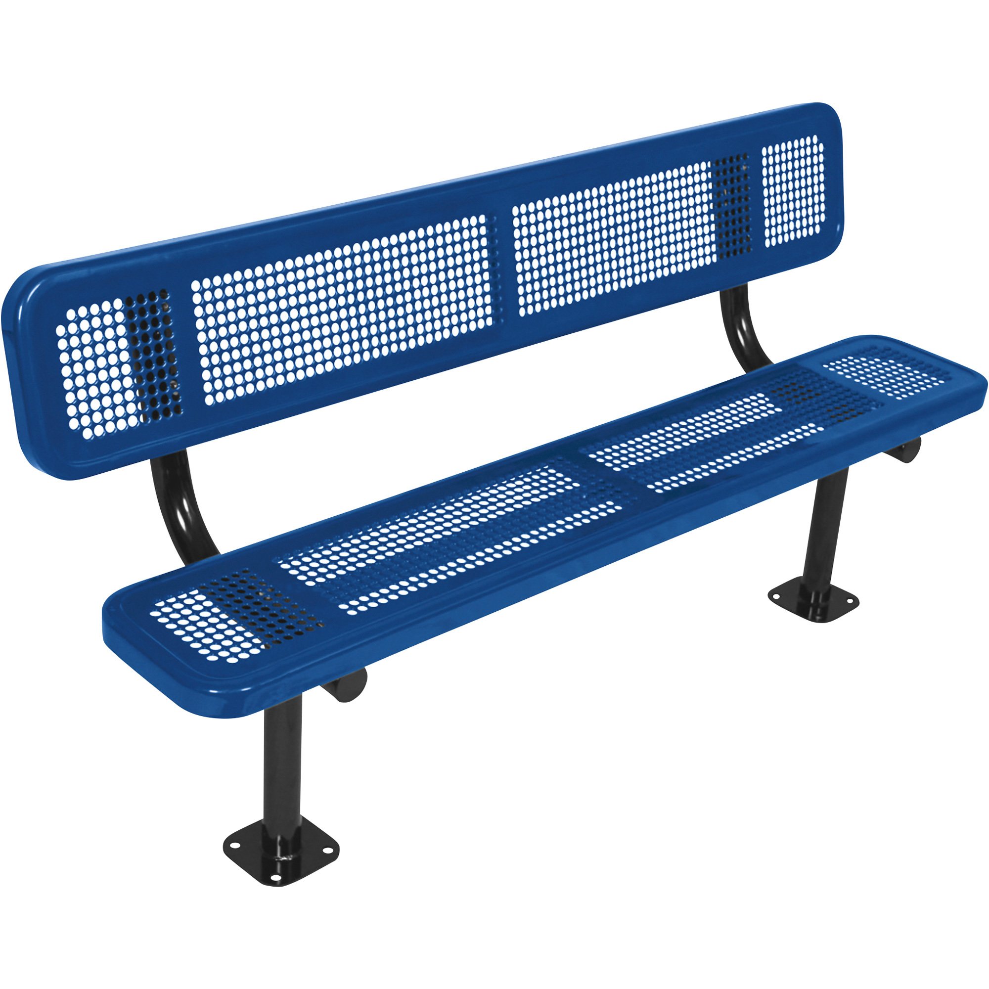 UltraSite Perforated In-Ground Park Bench, 8ft.