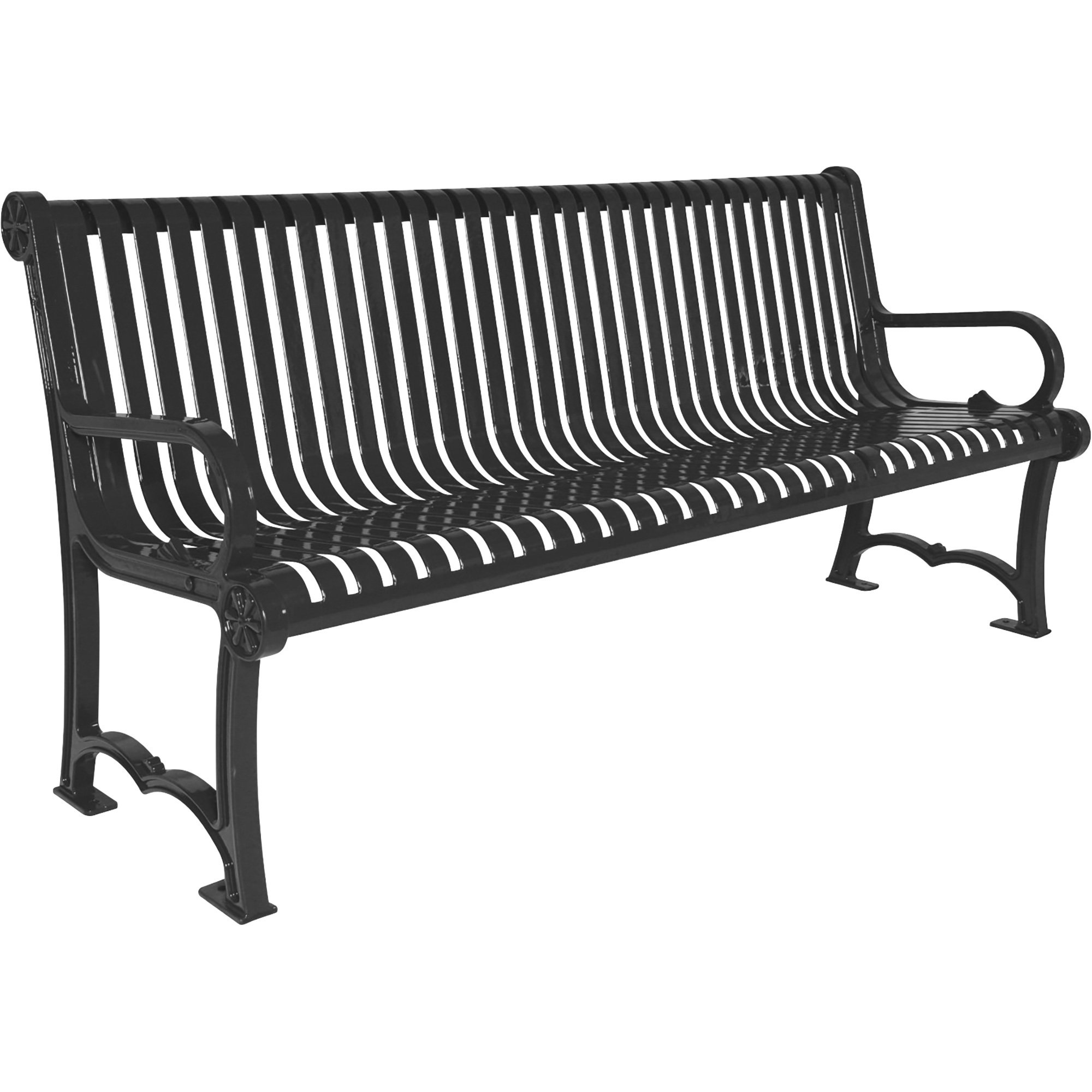 UltraSiteCharleston Slat Park Bench, 6ft.