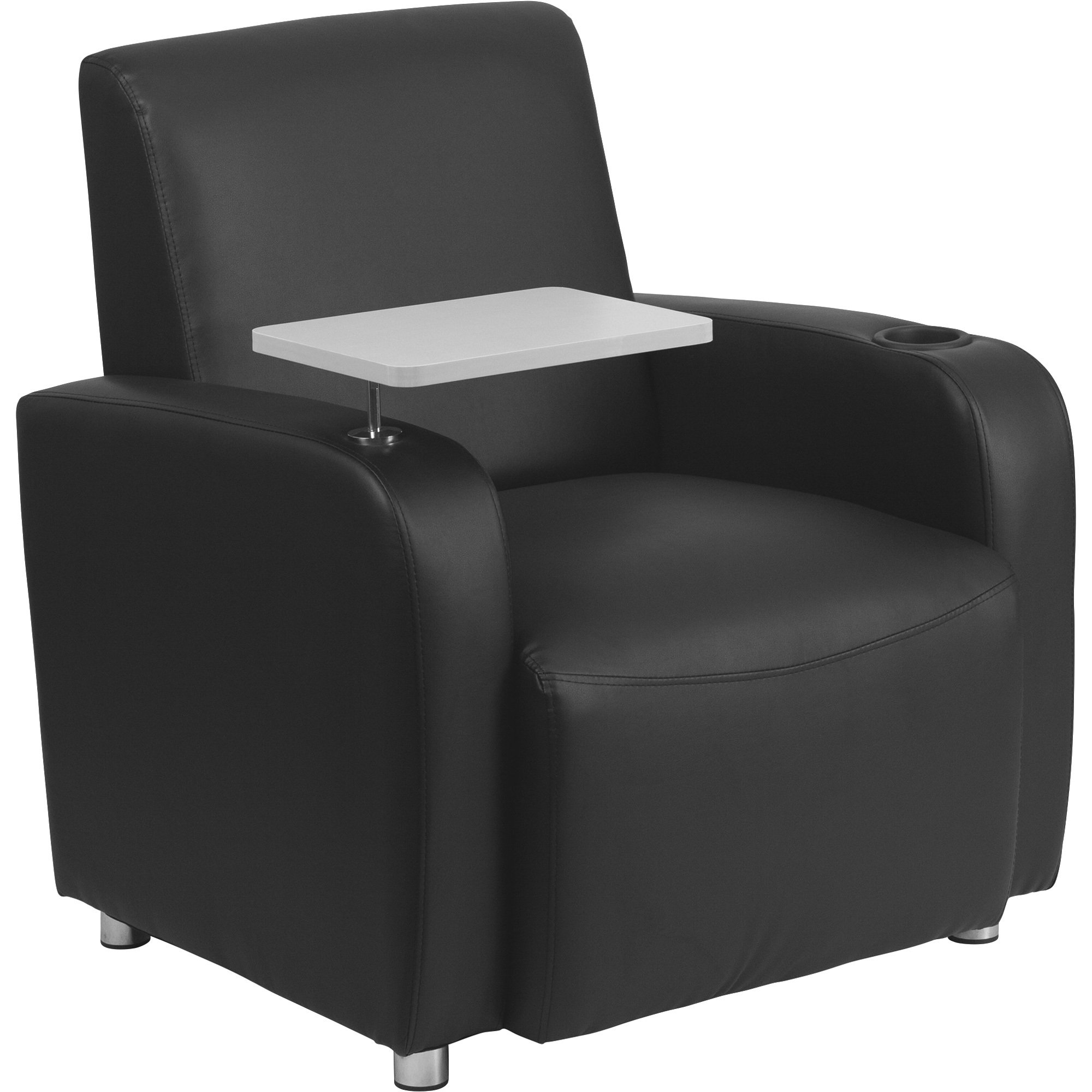 Flash Furniture Leather Tablet Chair with Floor Glides/Casters