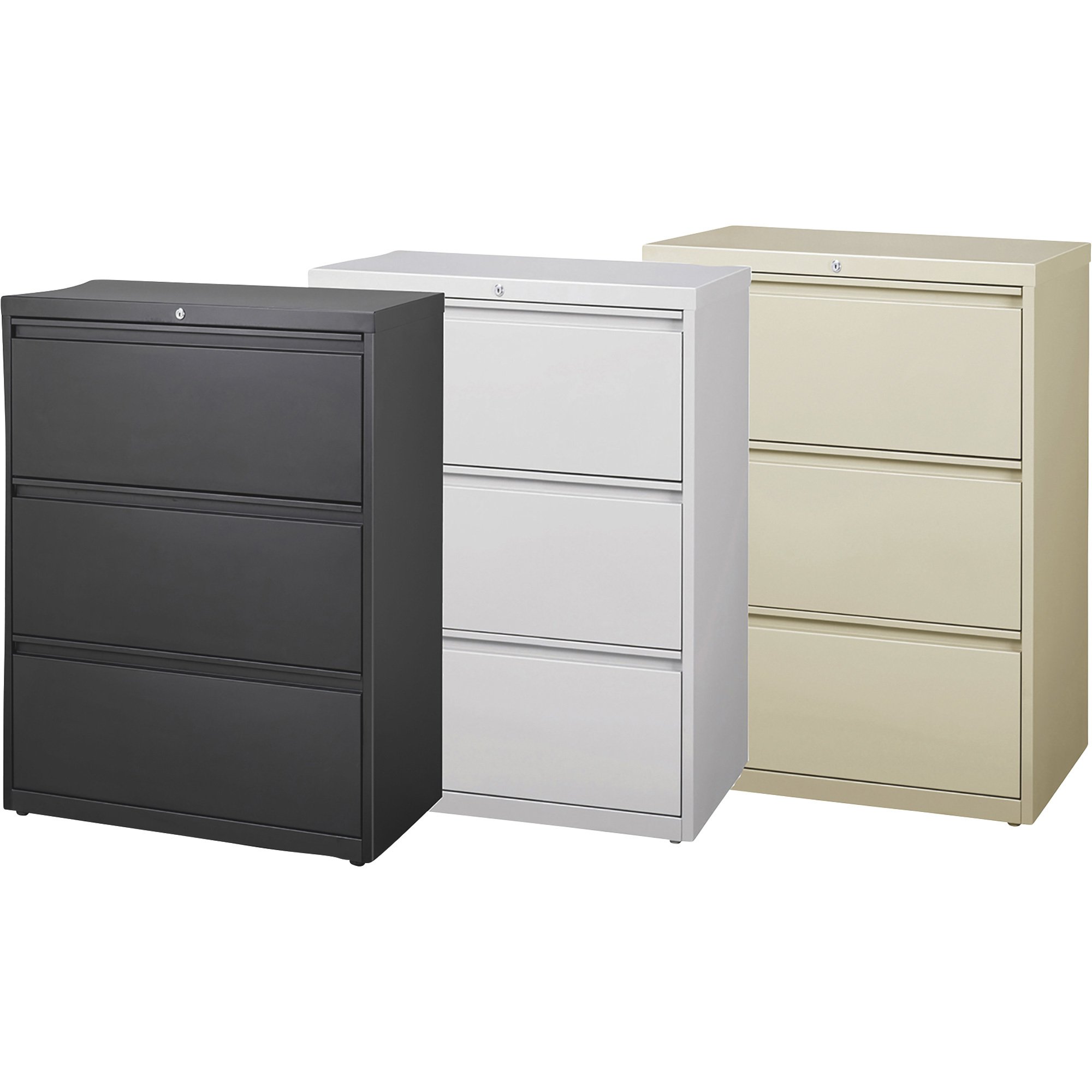 Hirsh Industries 3-Drawer Cabinet for Letter-, Legal or A4-Size Folders — 30in.W x 18 5/8in.D x 40 1/4in.H