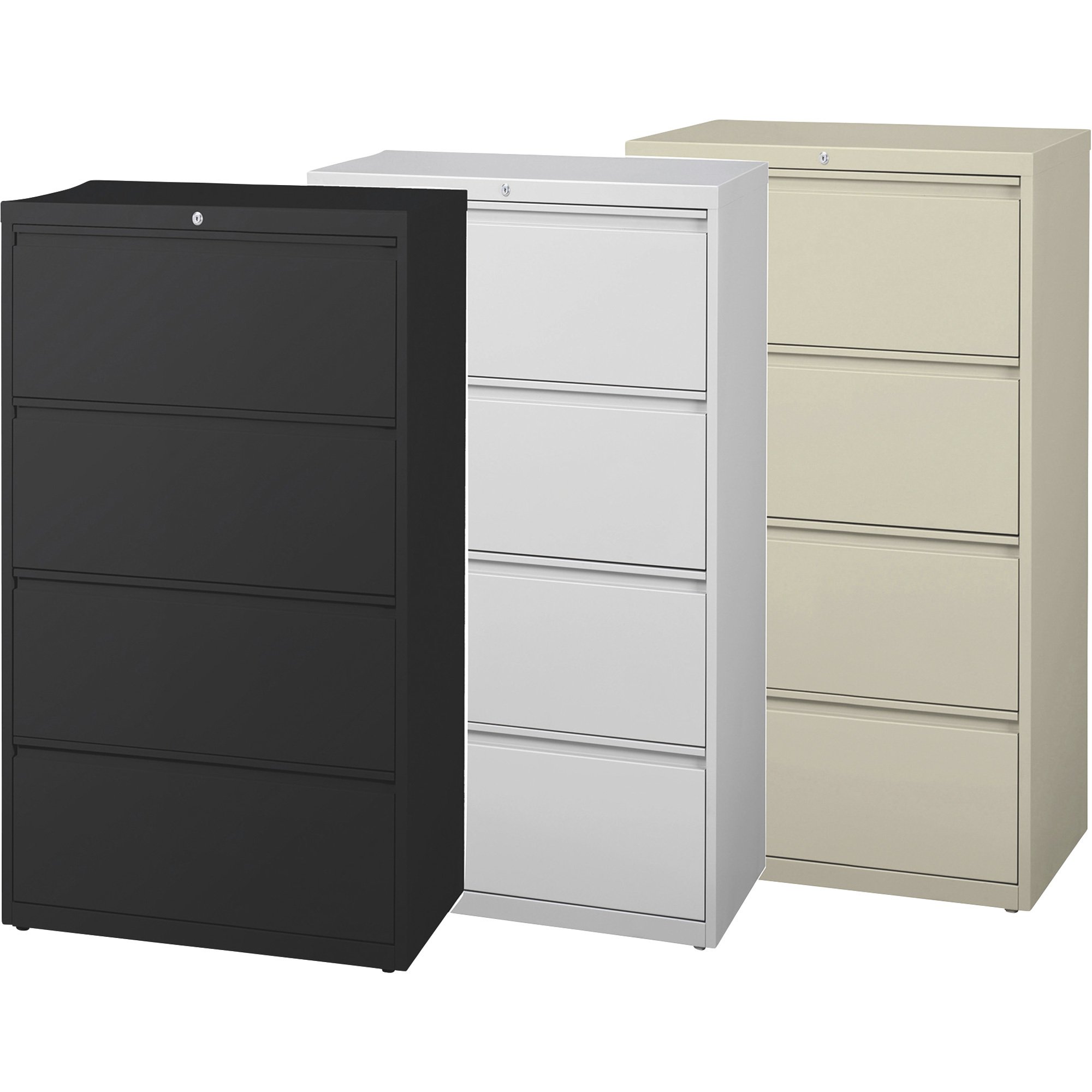 Hirsh Industries 4-Drawer Cabinet for Letter-, Legal- or A4-Size Files — 30in.W x 18 5/8in.D x 52 1/2in.H
