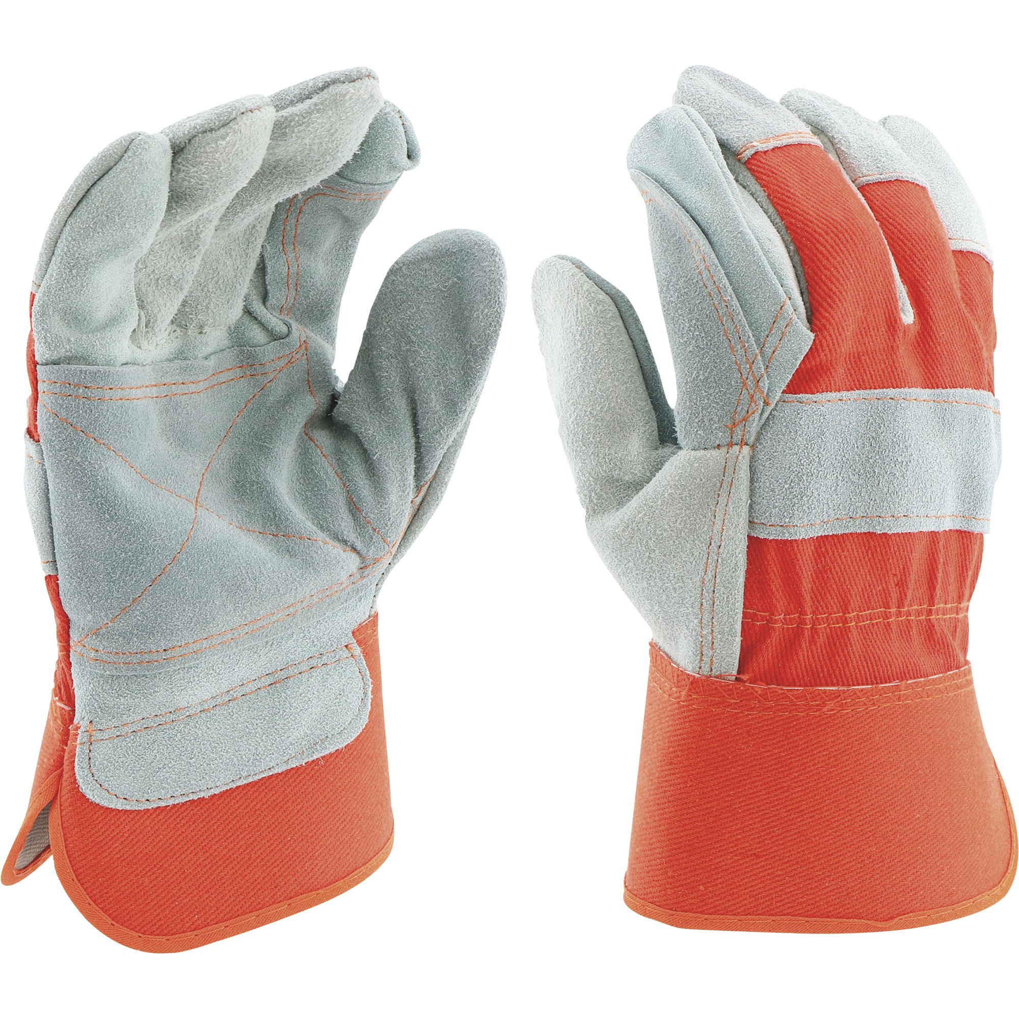 West Chester Protective Gear DoubleLeather Palm Work Gloves with