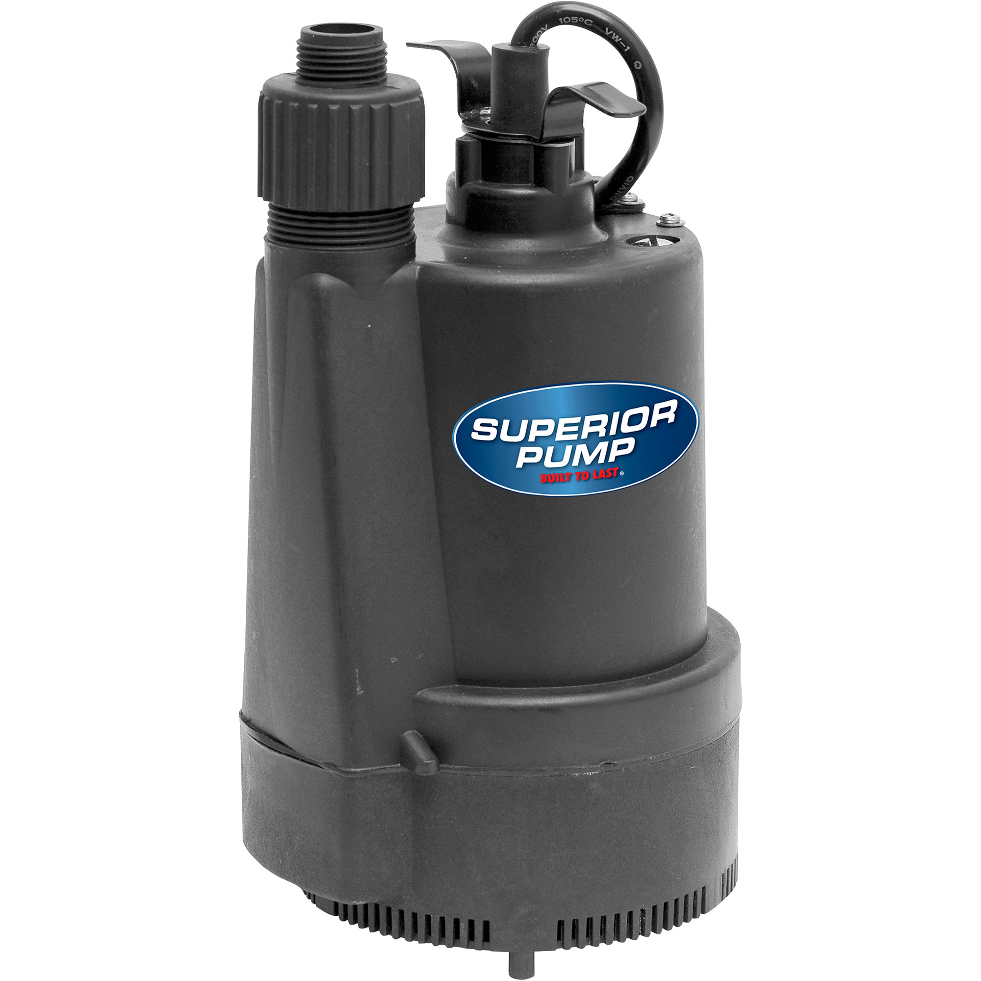 Superior Pump Submersible Utility Pump, 2400 GPH, 1/3 HP, Model# 91330