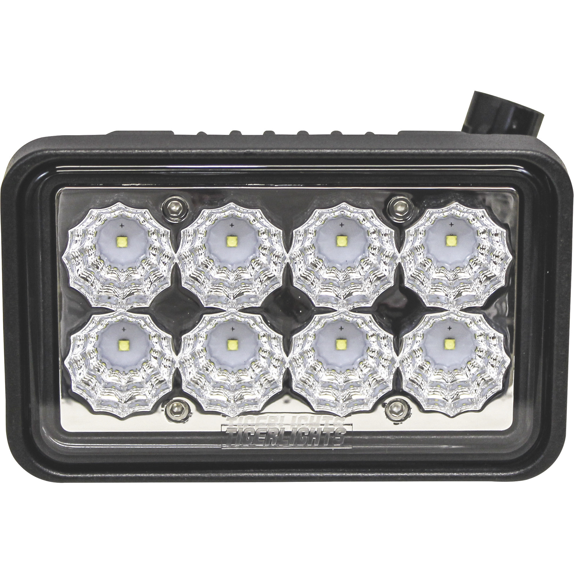 Tiger Lights LED Rectangular Flood Headlight - 24 Watt, 2000 Lumens, 8 LEDs, IP68 Rated, Model# TL750