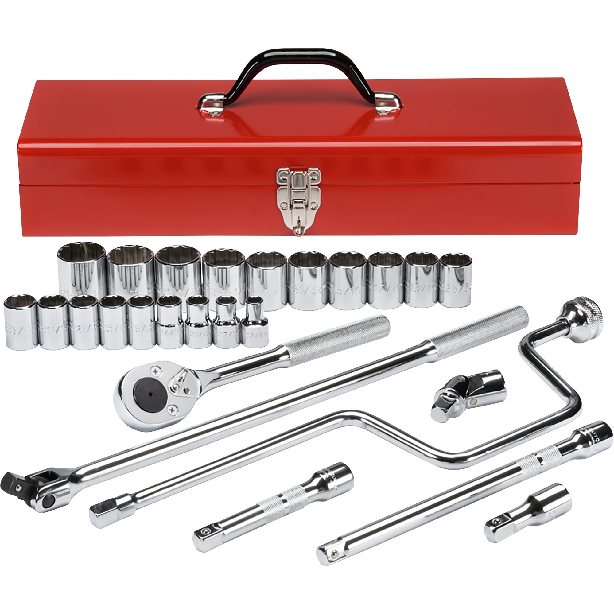 Socket Point Box Proto 26-Pc. Set of 1/2in. Drive, 12 Point Sockets and Accessories ...