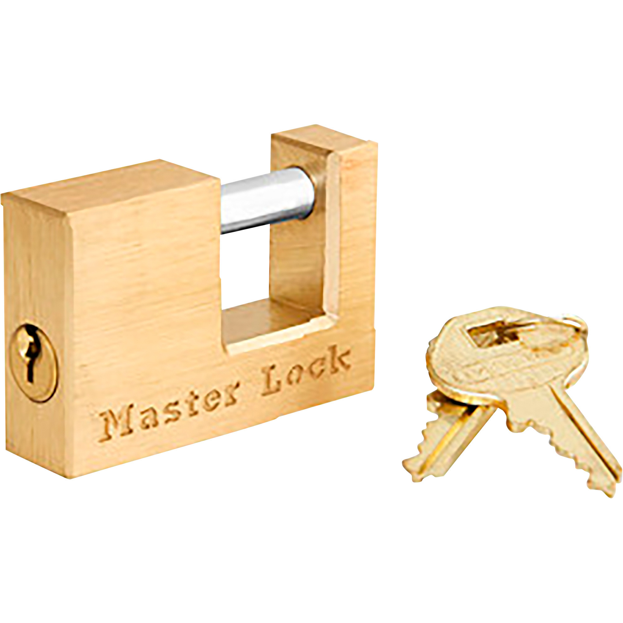 Master Lock Solid Brass Coupler Latch Trailer Lock, With 3/4in. Shackle, Model# 605DAT