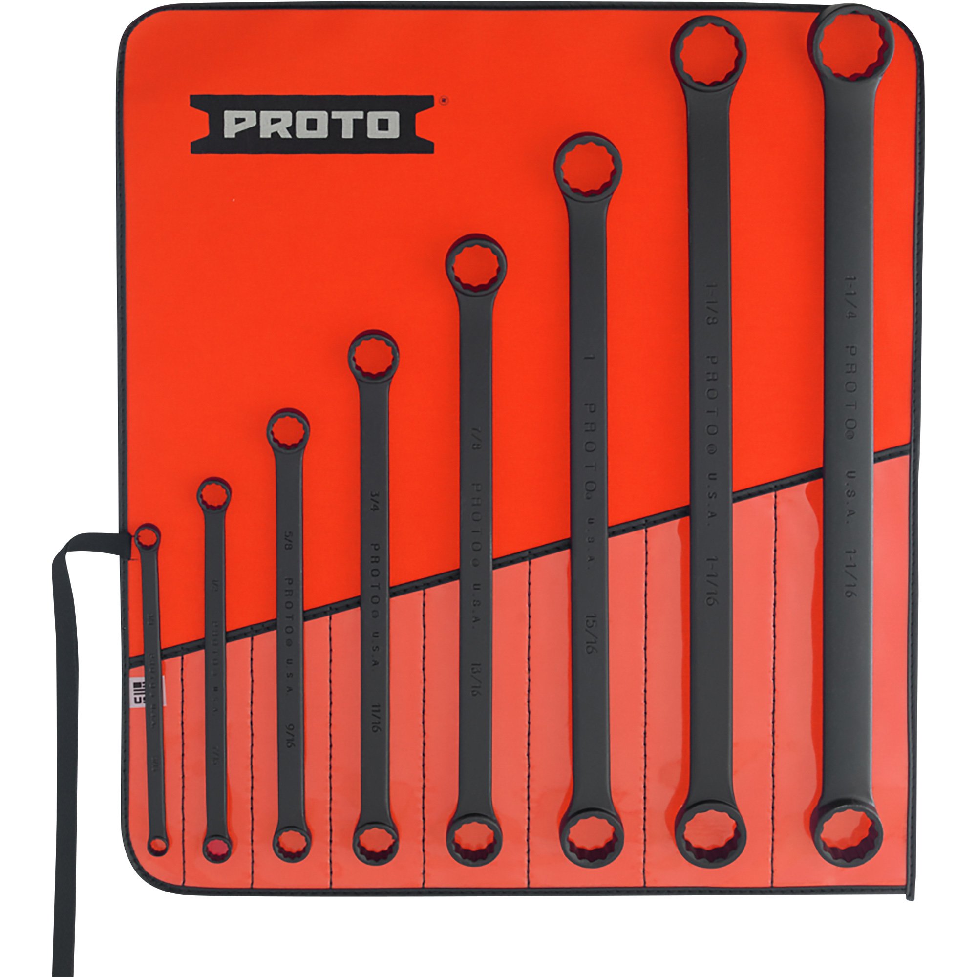 Proto 8-Pc. Double End Box Wrench Set — SAE, 12 Pt., Black Oxide Finish ...