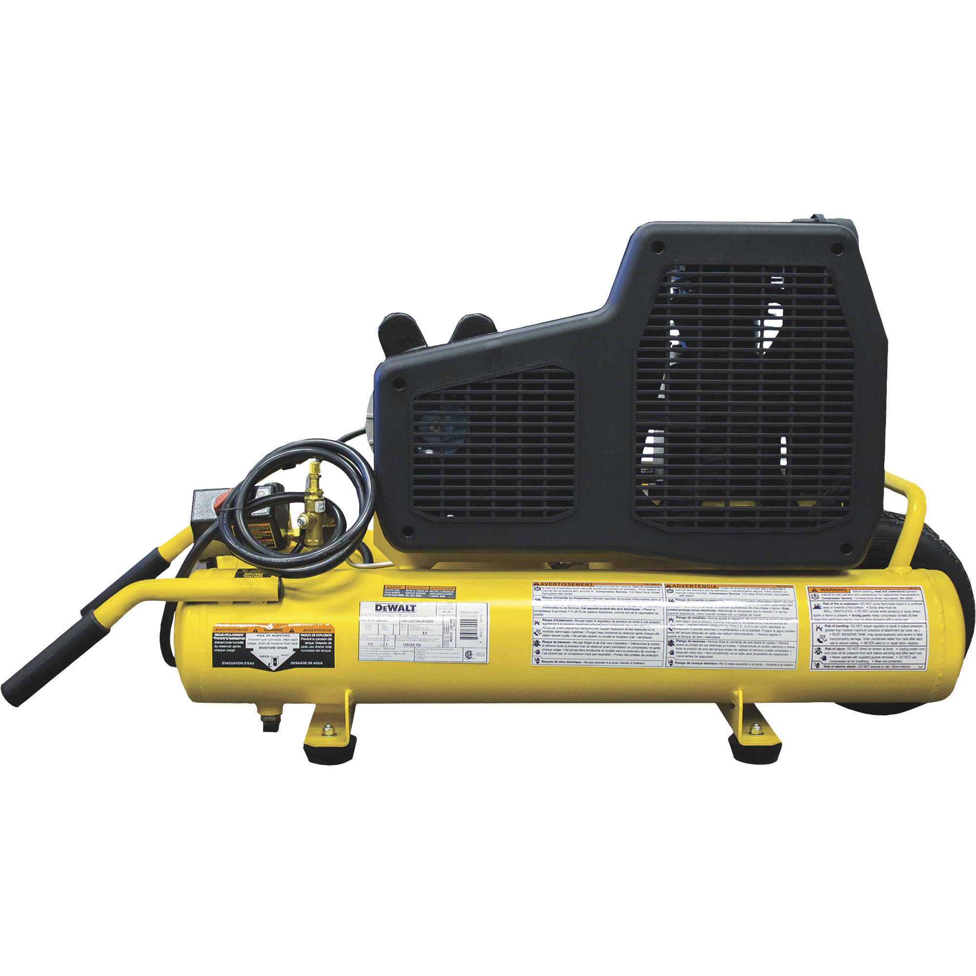 DEWALT 8Gallon Electric Wheelbarrow Air Compressor — 1.9 HP, 120V/240V