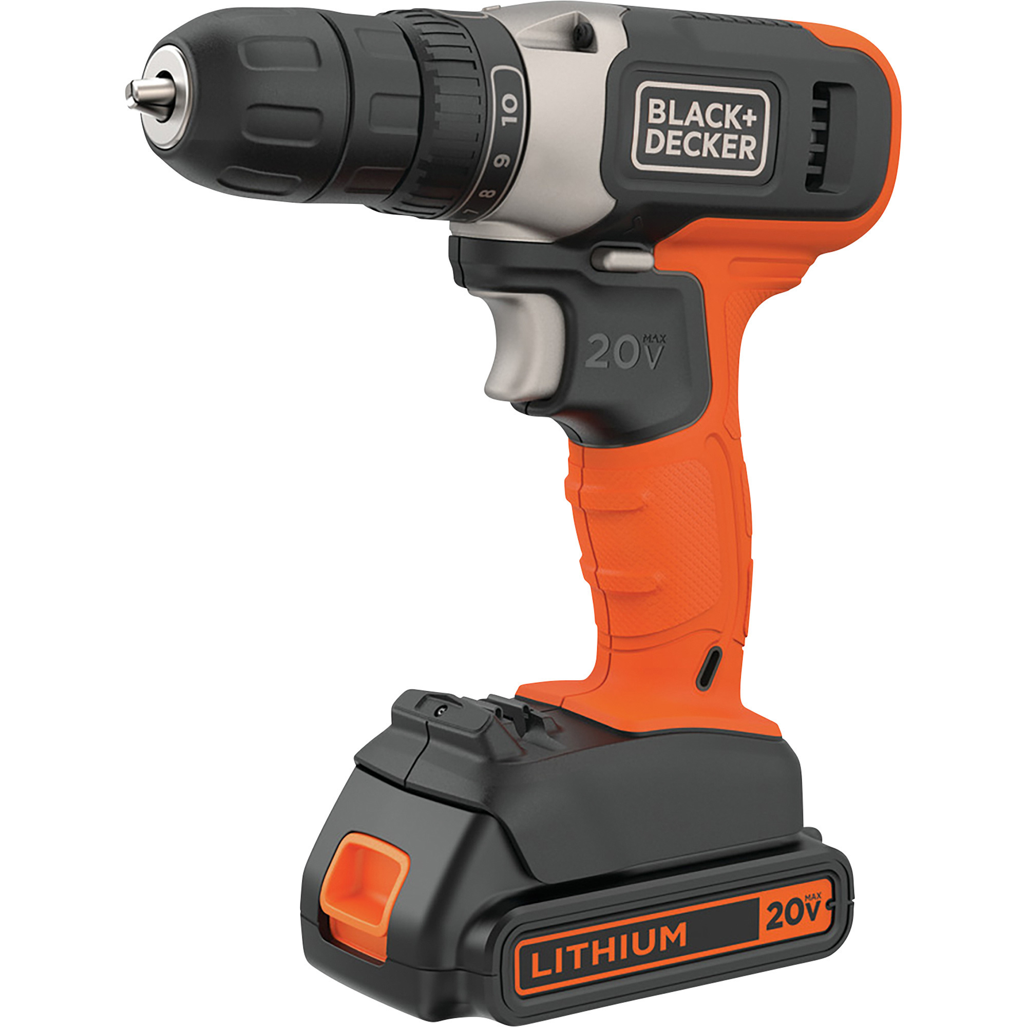 BLACK+DECKER 20-Volt MAX* Lithium-Ion Cordless Drill And Impact Driver With  1 Battery, BDCD220IA-1 
