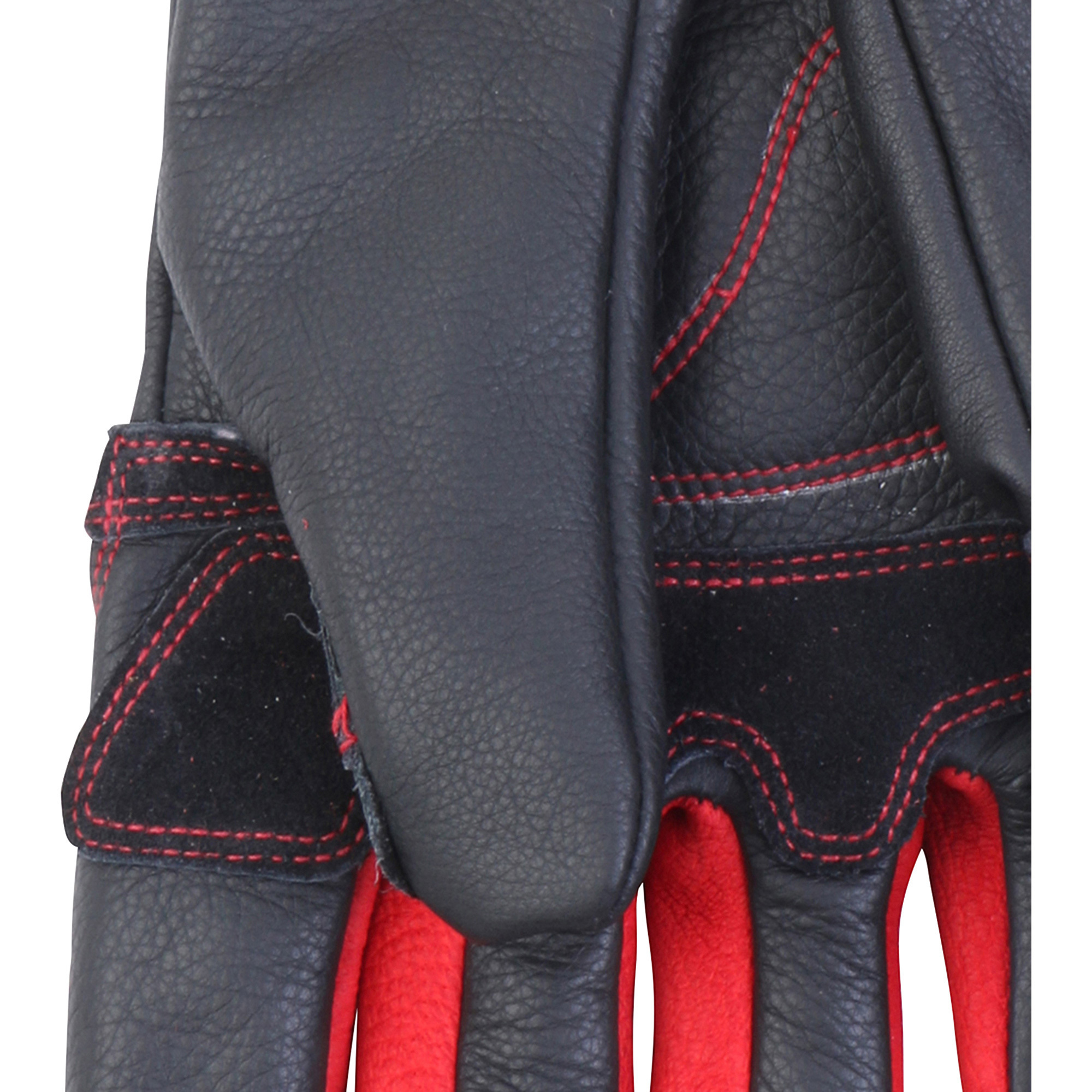 Lincoln Electric Premier Leather Welding Gloves — Red and Black, One