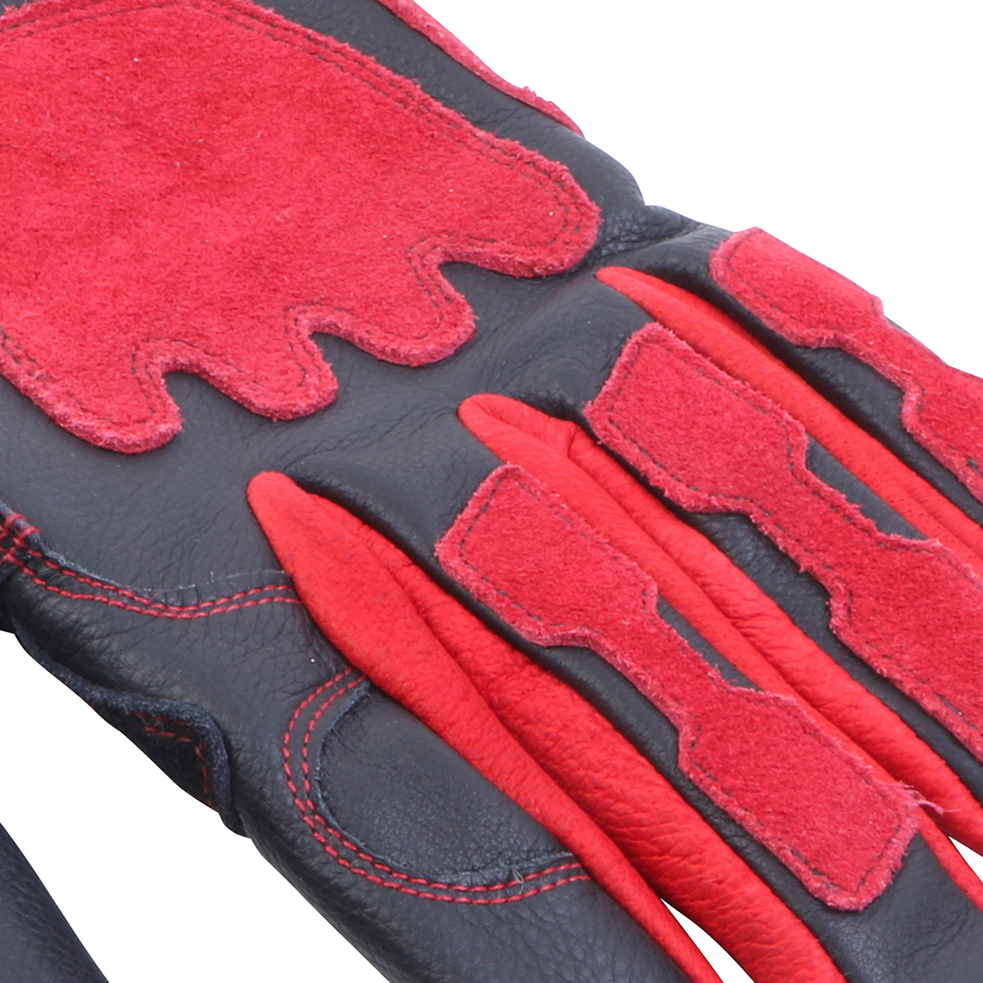 Lincoln Electric Premier Leather Welding Gloves — Red and Black, One