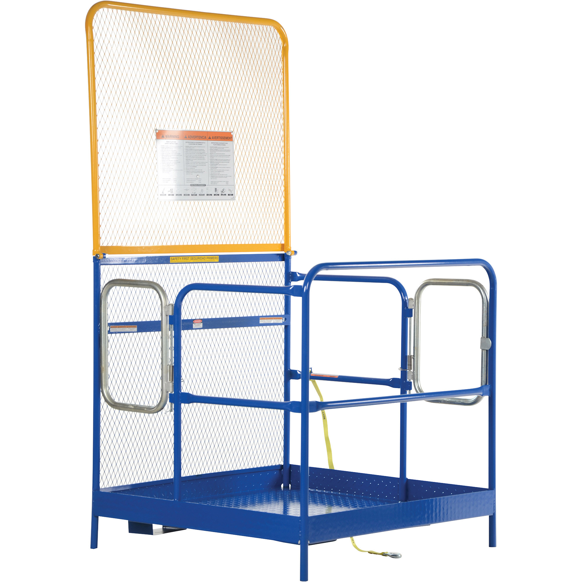 Vestil Work Platform - Dual-Side Entry, Automatic Locking Gate, 84in. Height, Model# WP-4848-84B-DD
