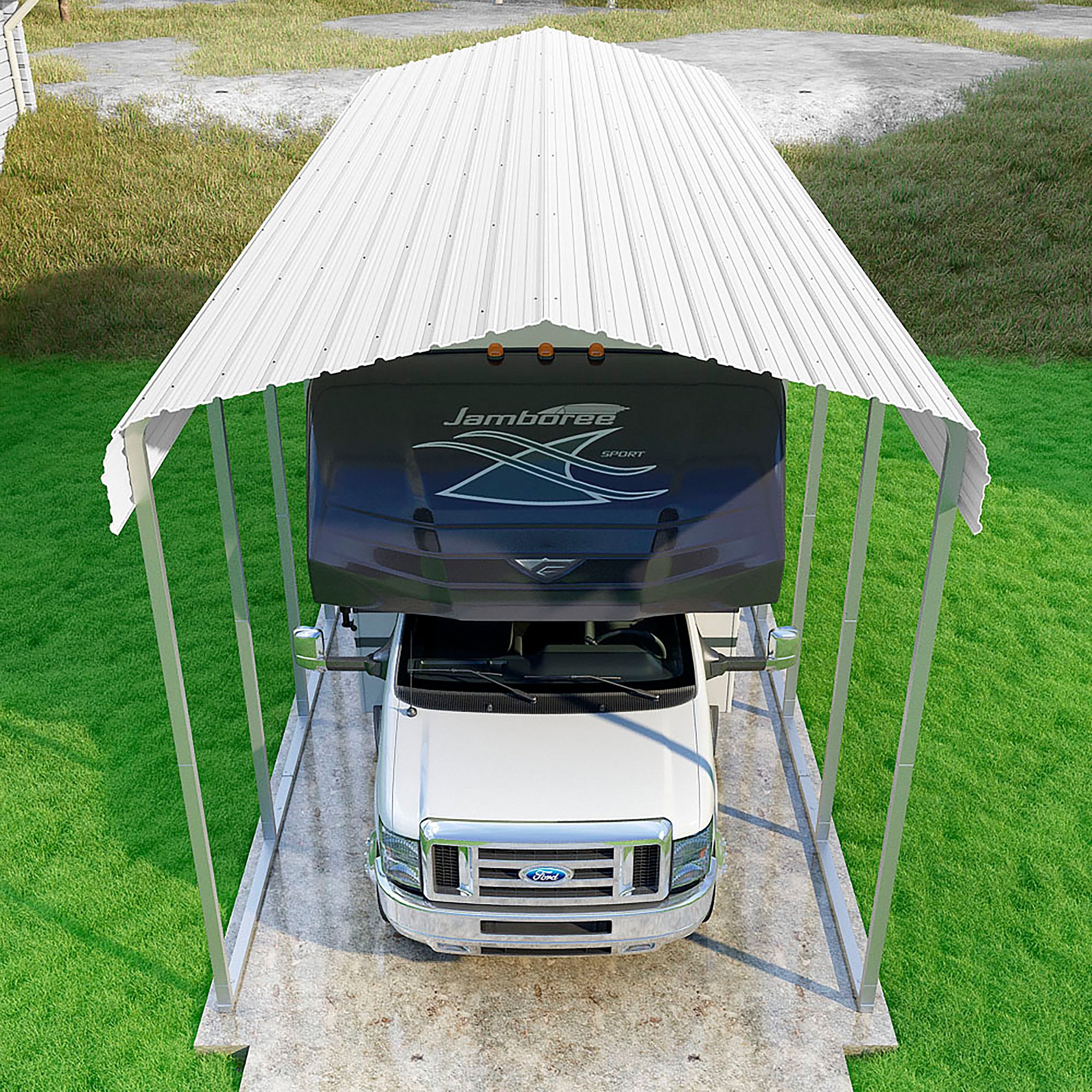 VersaTube Classic Steel Carport Kit — 29ft.L x 12ft.W x 12ft.H, Model ...