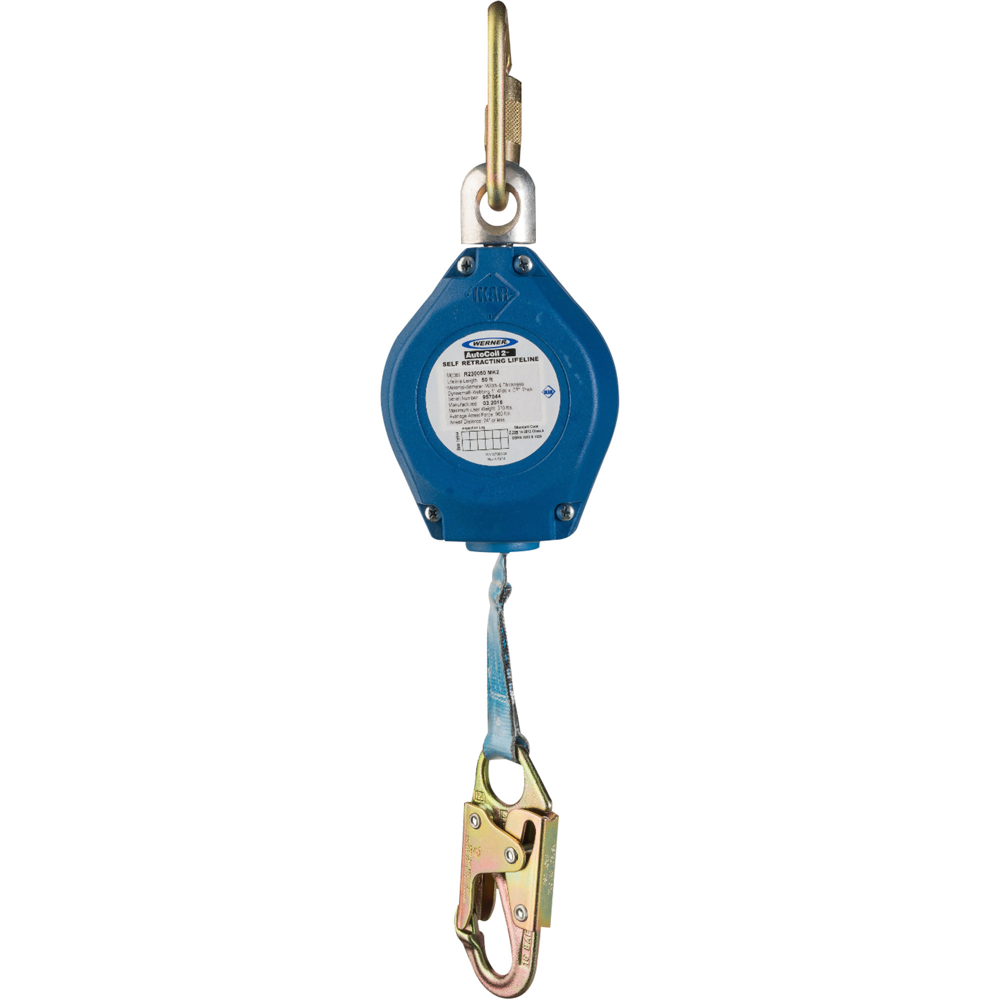 Werner AutoCoil2 Web Self-Retracting Lifeline, 50ft., Model# R230050