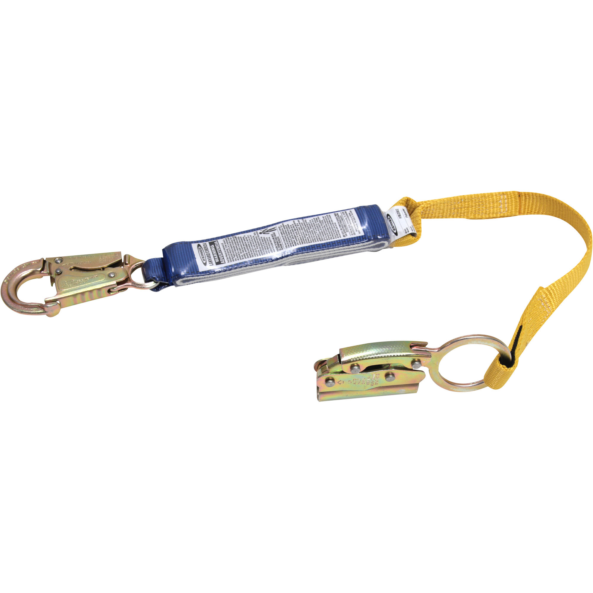 Werner 3ft. Manual Rope Adjuster with Shock Absorbing Lanyard for 5/8in. Rope, Model# L210101