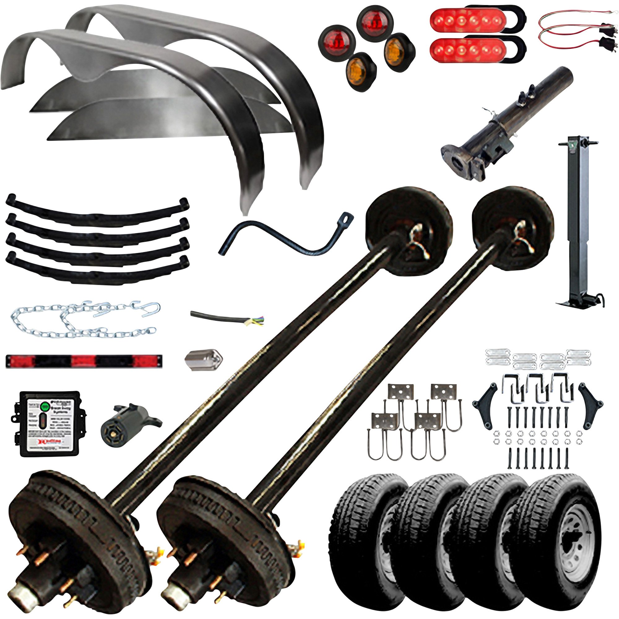 TK Trailer Parts Kit for 12K Tandem Axle Gooseneck Lowboy Trailer ...