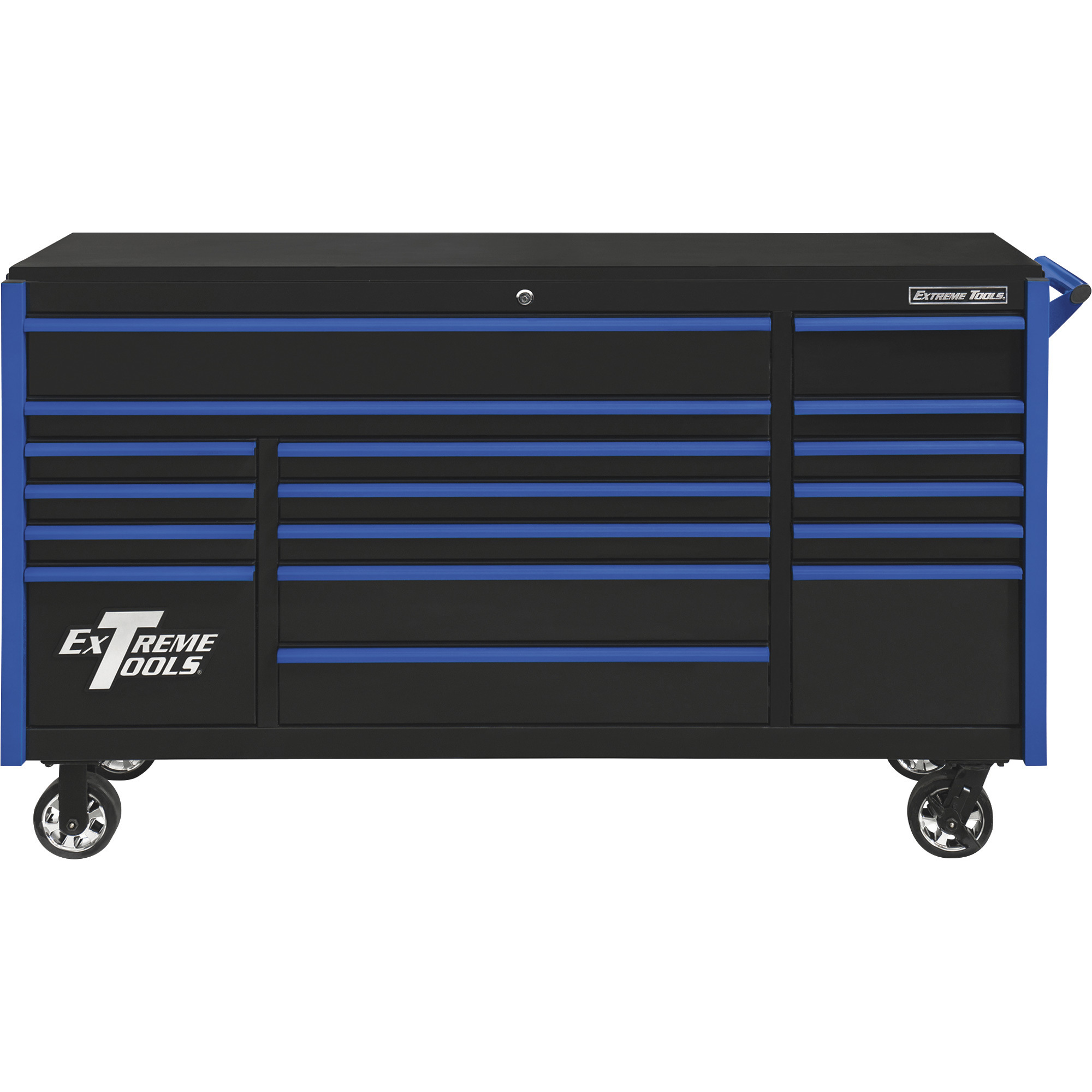Extreme Tools DX Series 72in. 17-Drawer Triple Bank Roller Cabinet