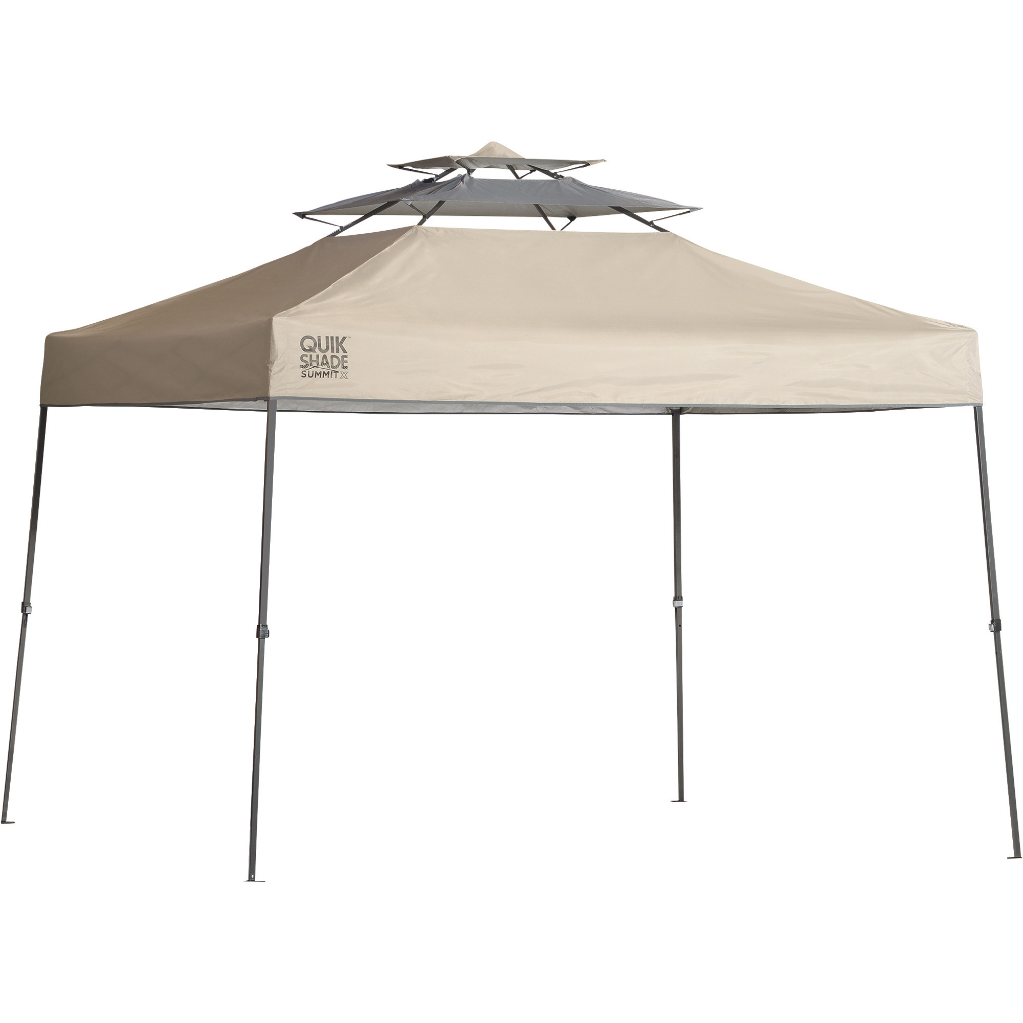 Quik Shade SX100 Pop-Up Canopy, 10ft. x 10ft., Taupe, Straight Leg, Model# 157414DS