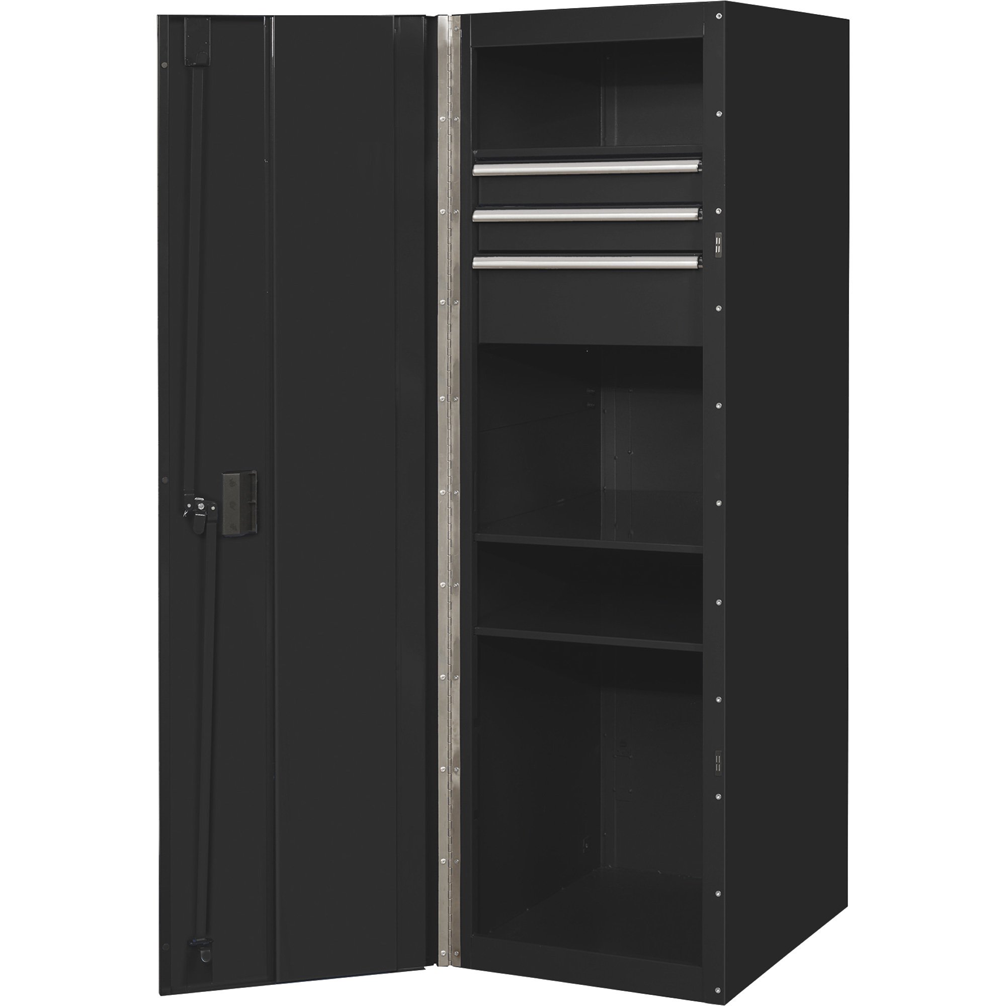 Extreme Tools RX Series 19in. 3 Drawer and 3 Shelf Side Locker — Black ...