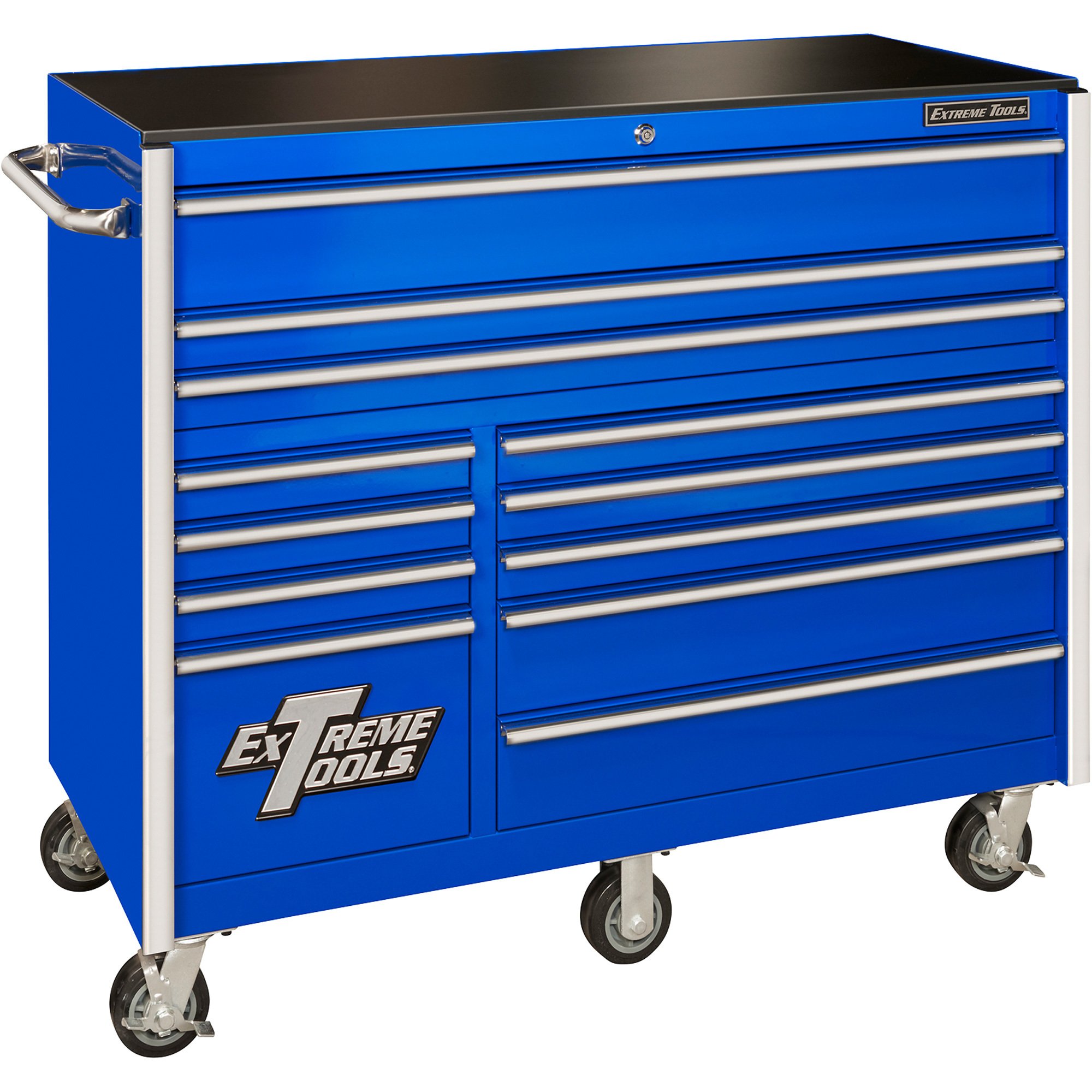 Extreme Tools RX Series Professional 55in. 12 Drawer Roller Tool Cabinet —  Blue, 55in.W x 25in.D x 46in.H, Model# RX552512RCBL