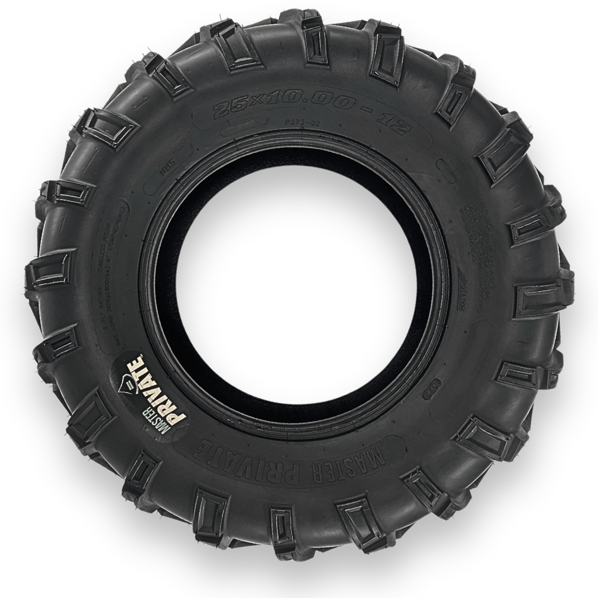 MASTER Private Rear ATV/UTV Tire, 25 x 10.00-12, Model# 541225