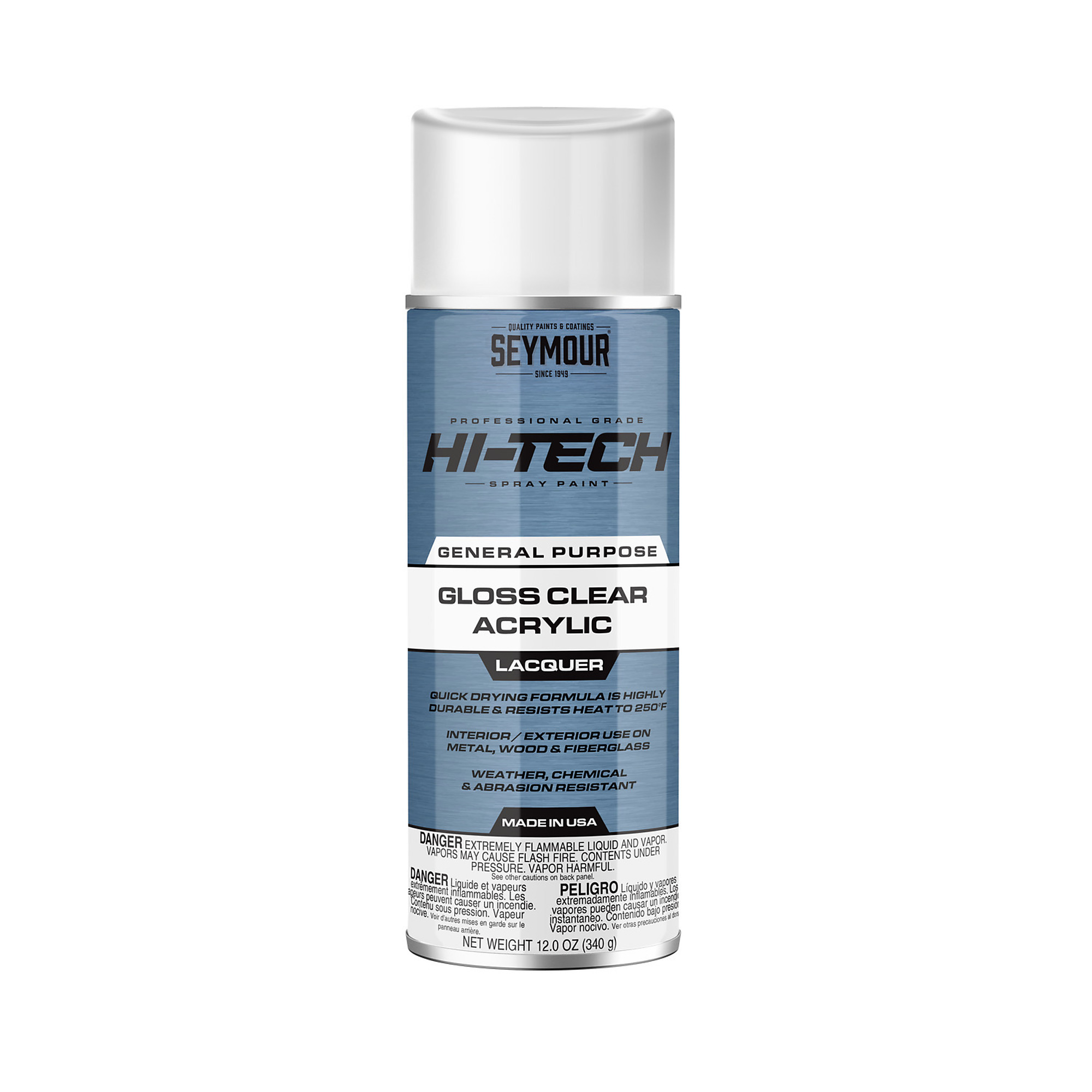 Seymour Hi-Tech Enamel Spray Paint, Gloss Clear Acrylic, 6-Pk. 12-Oz. Cans, Model# 16-121-CS