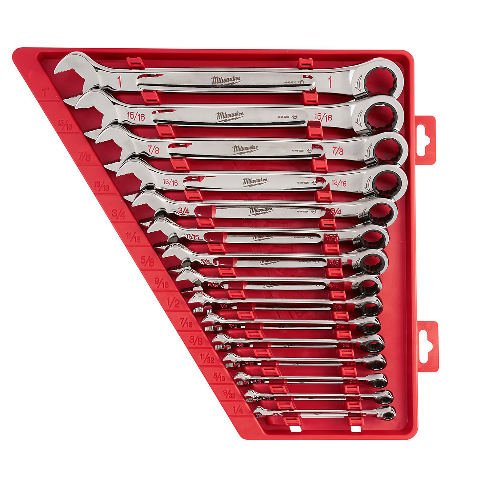 Milwaukee Ratcheting Combination Wrench Set, 15-Pc., SAE, Model# 48-22-9416