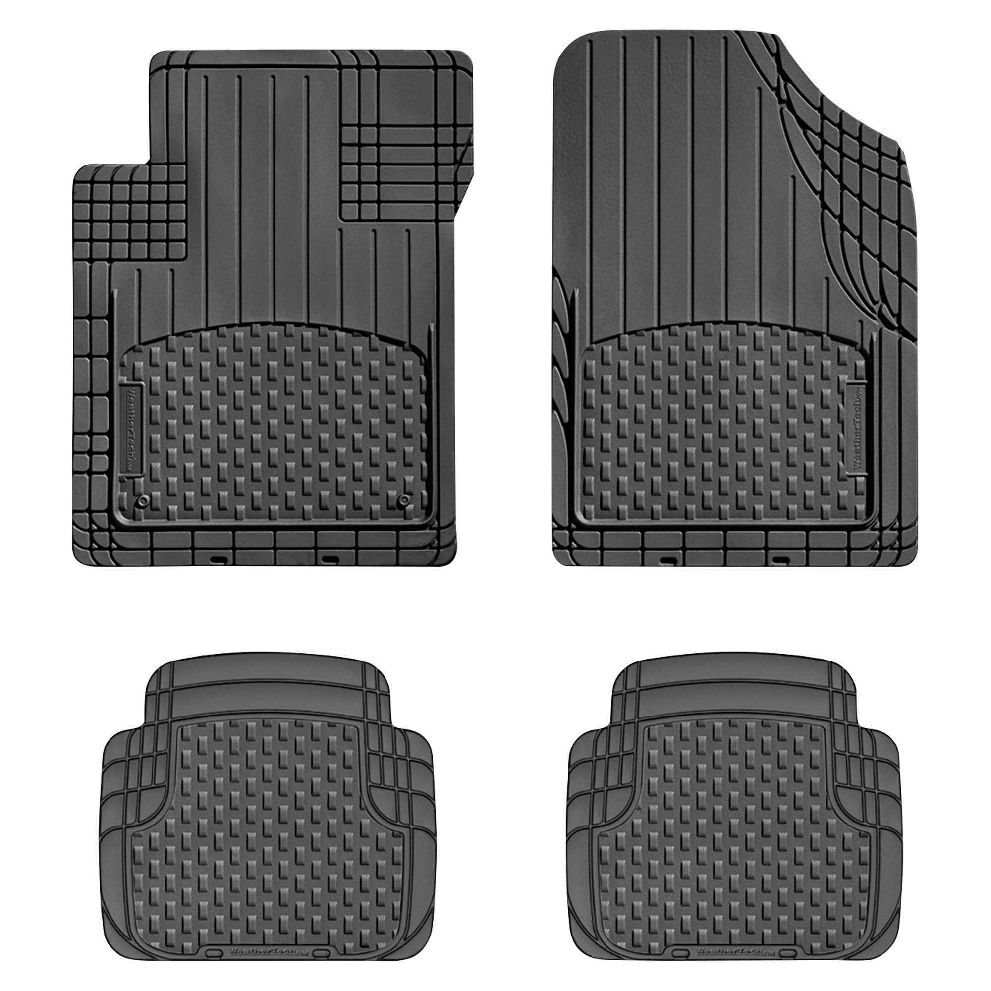 WeatherTech Semi Universal All Weather and Vehicle Trim to Fit Floor Mats -  4-Piece Set Black