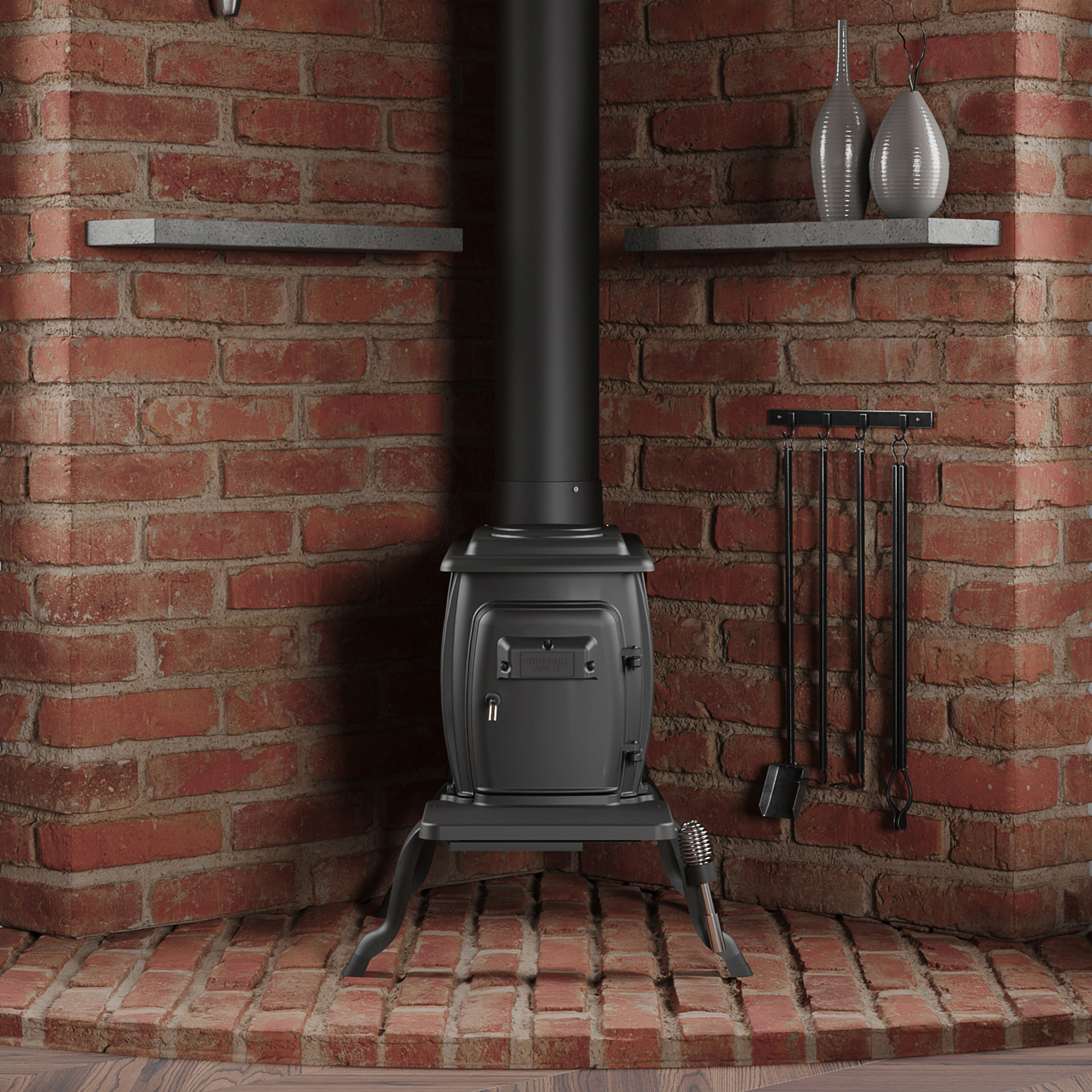 Vogelzang Cast Iron Wood Stove, 54,000 BTU, EPA 2020 Certified