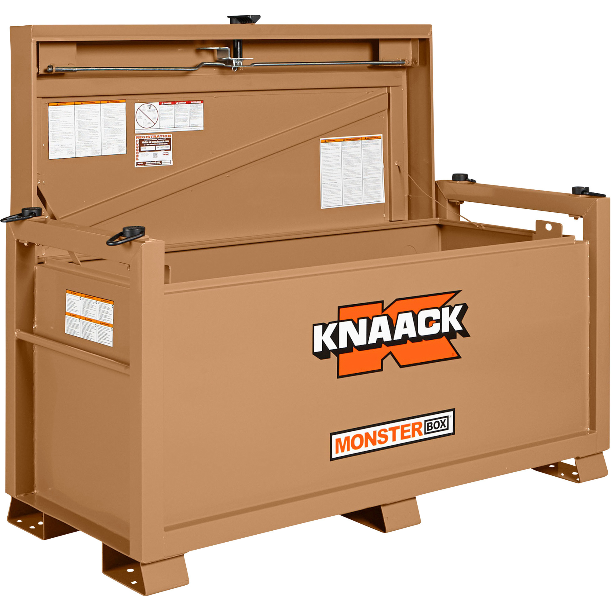 KNAACK Monster Box Storage Chest, Tan, 31 Cu. Ft., 66in.W x