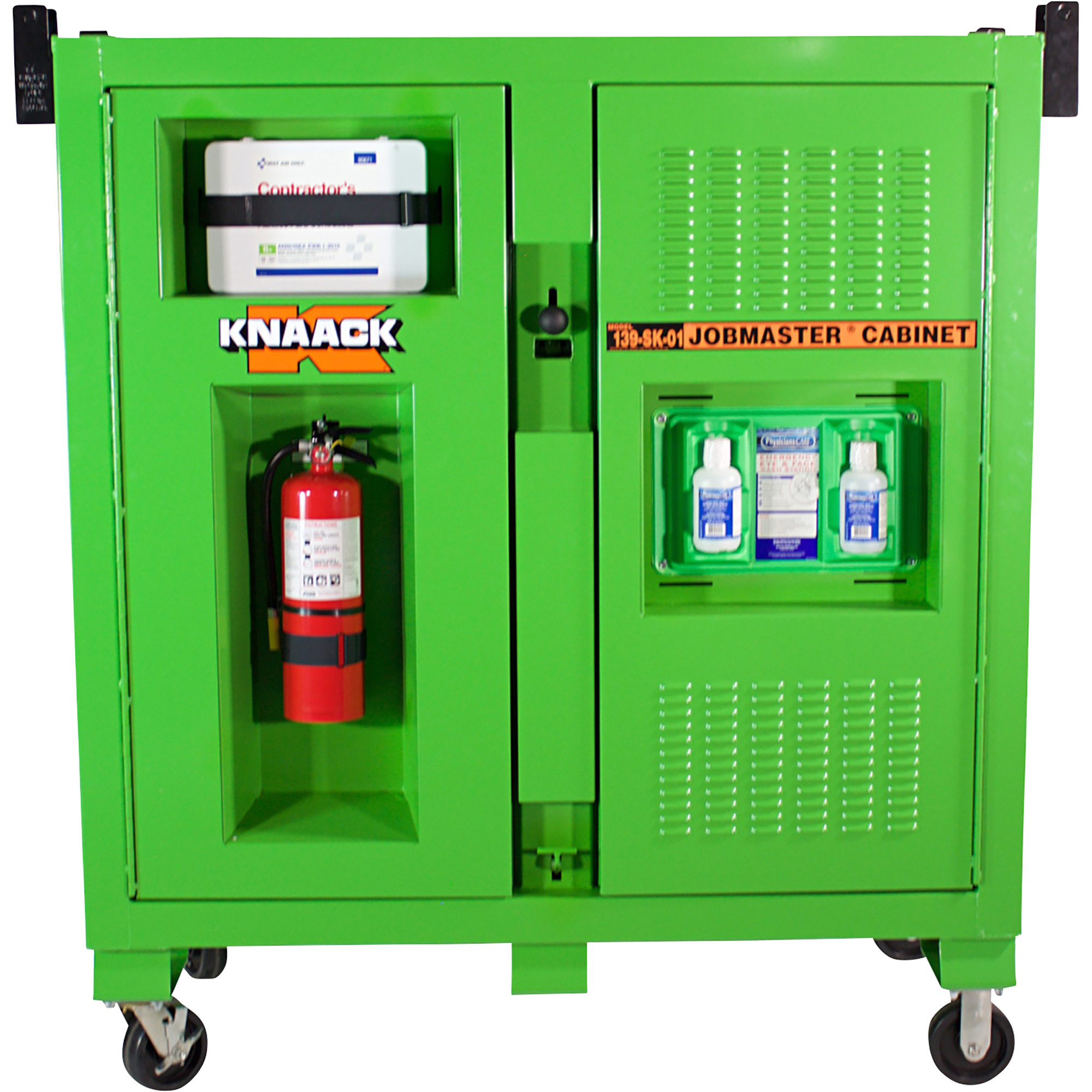 KNAACK Safety Kage with Crane Lift Kit, Green, 59.4 Cu. Ft., 60in.W x 30in.D x 60in.H