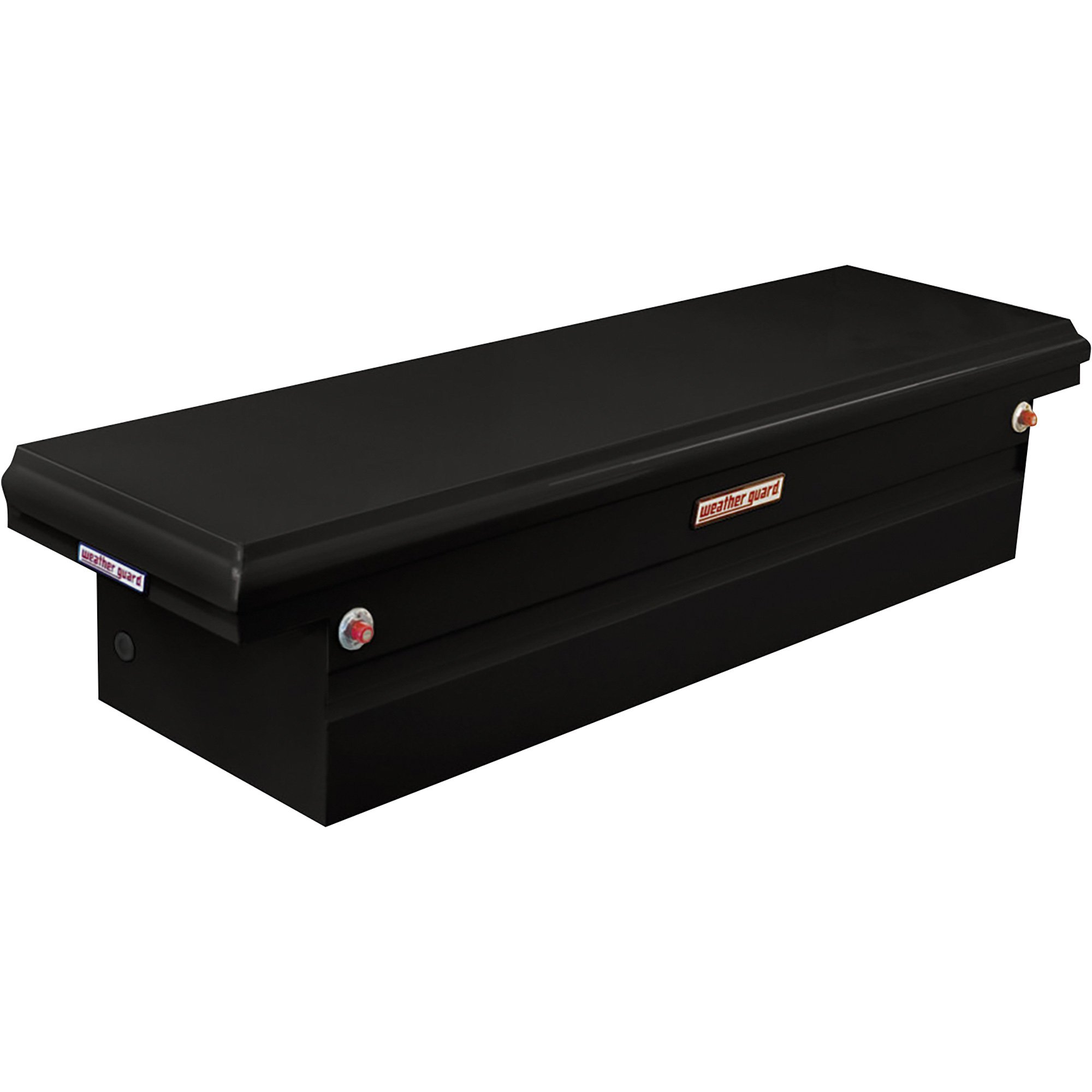 Weather Guard Full-Size Low-Profile Saddle Truck Tool Box — Steel, Black, Rotary Latch, 71.5in. x 20.25in. x 15.88in., Model# 120-5-01