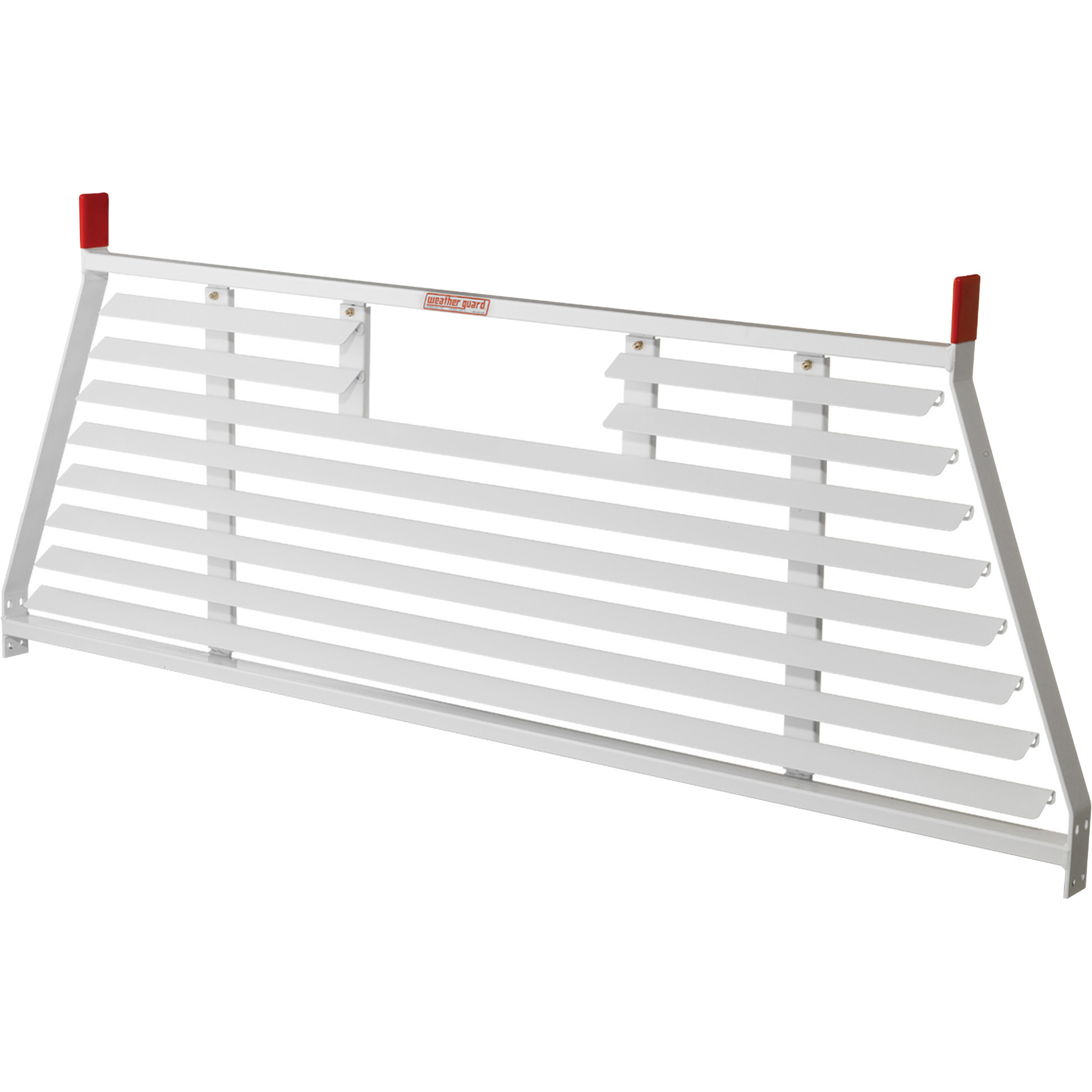 Weather Guard Protect-A-Rail Louvered Headache Rack, Steel, Brite White, Model# 1904-3-02