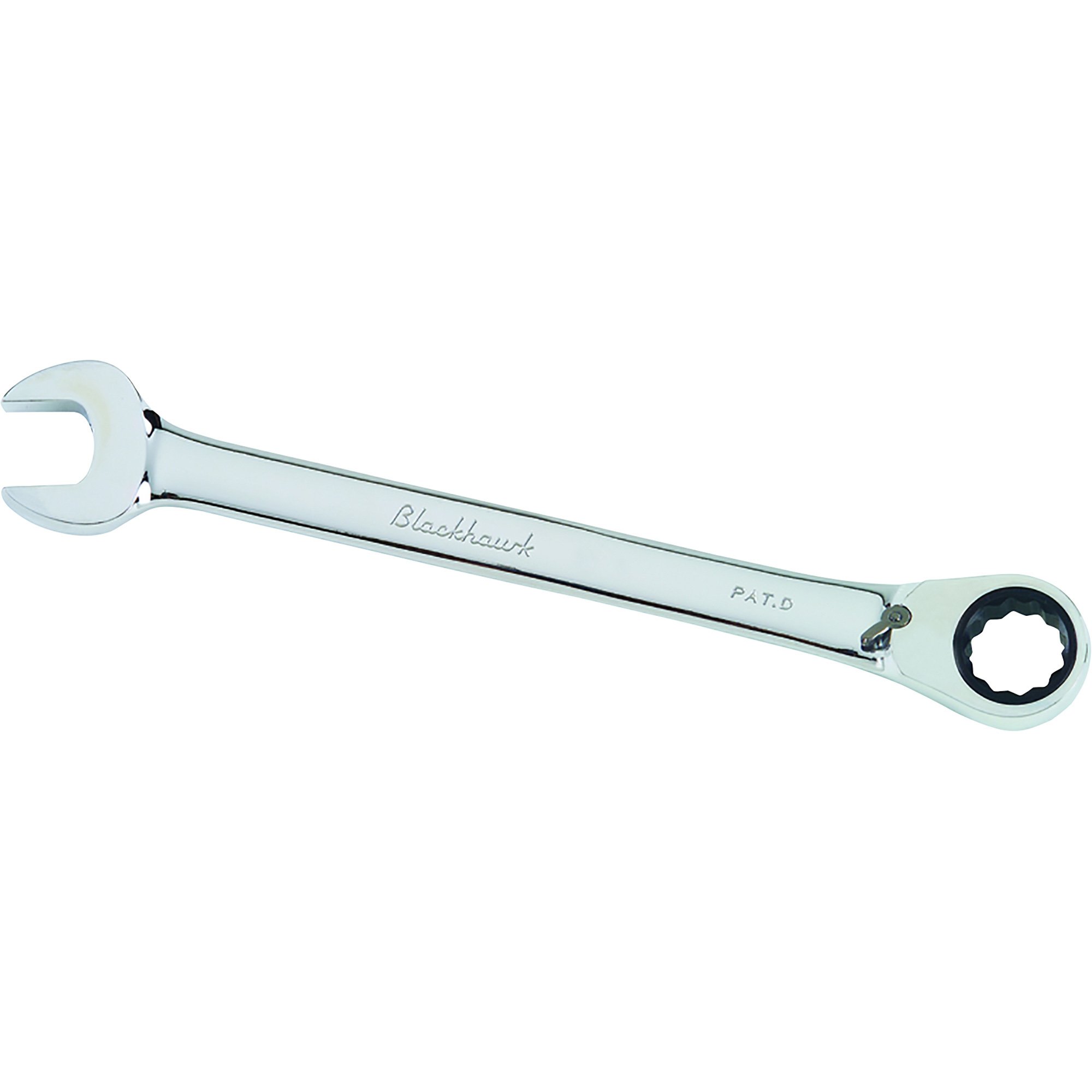 Blackhawk by Proto 7/32in., 12-Point Full Polish Combination Wrench — Reverse Ratcheting Capability, Model# BW-1403