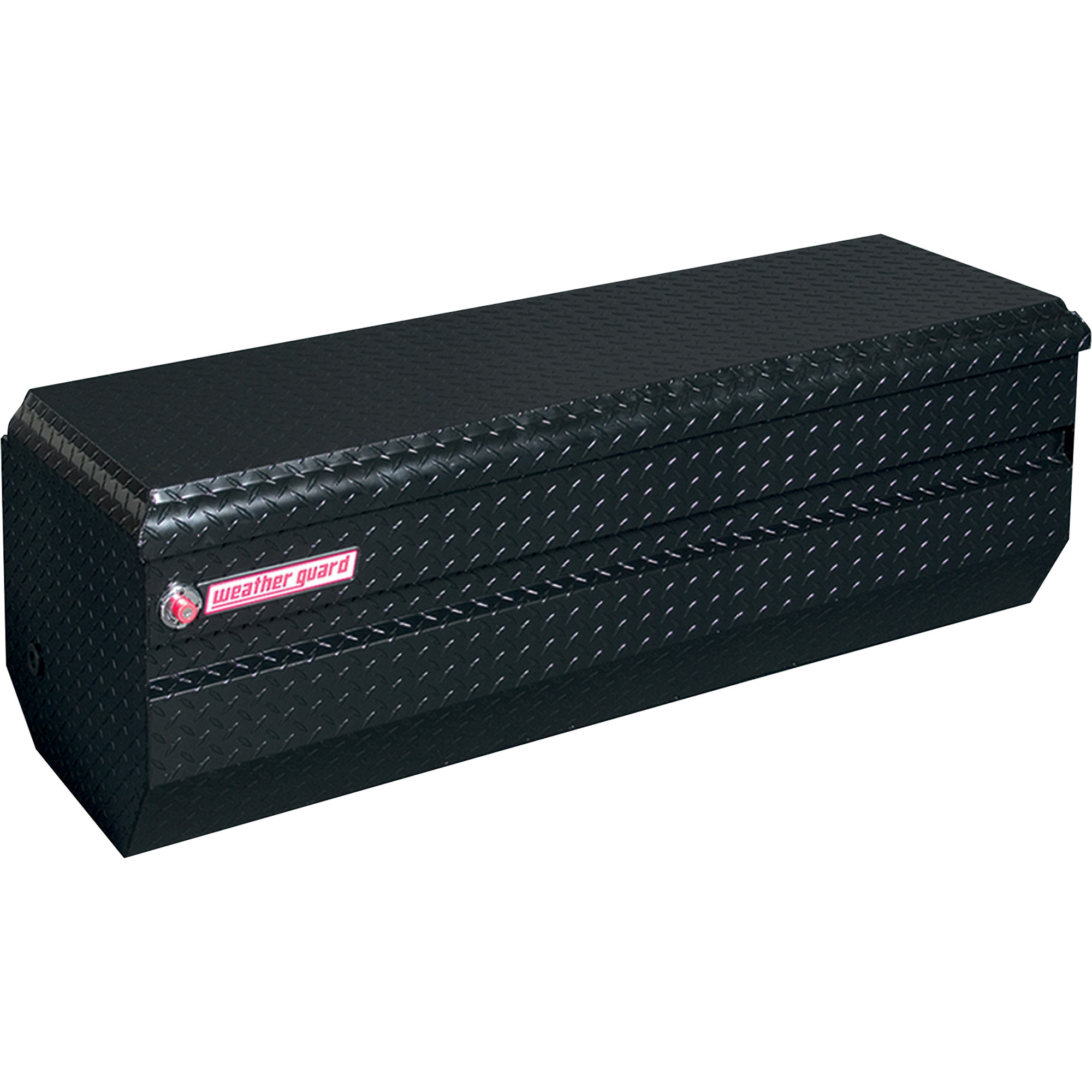 Weather Guard Truck Chest Tool Box, Aluminum, Black, Rotary Latch, 62in.L x 20in.W x 19.25in.H., Model# 664-5-01
