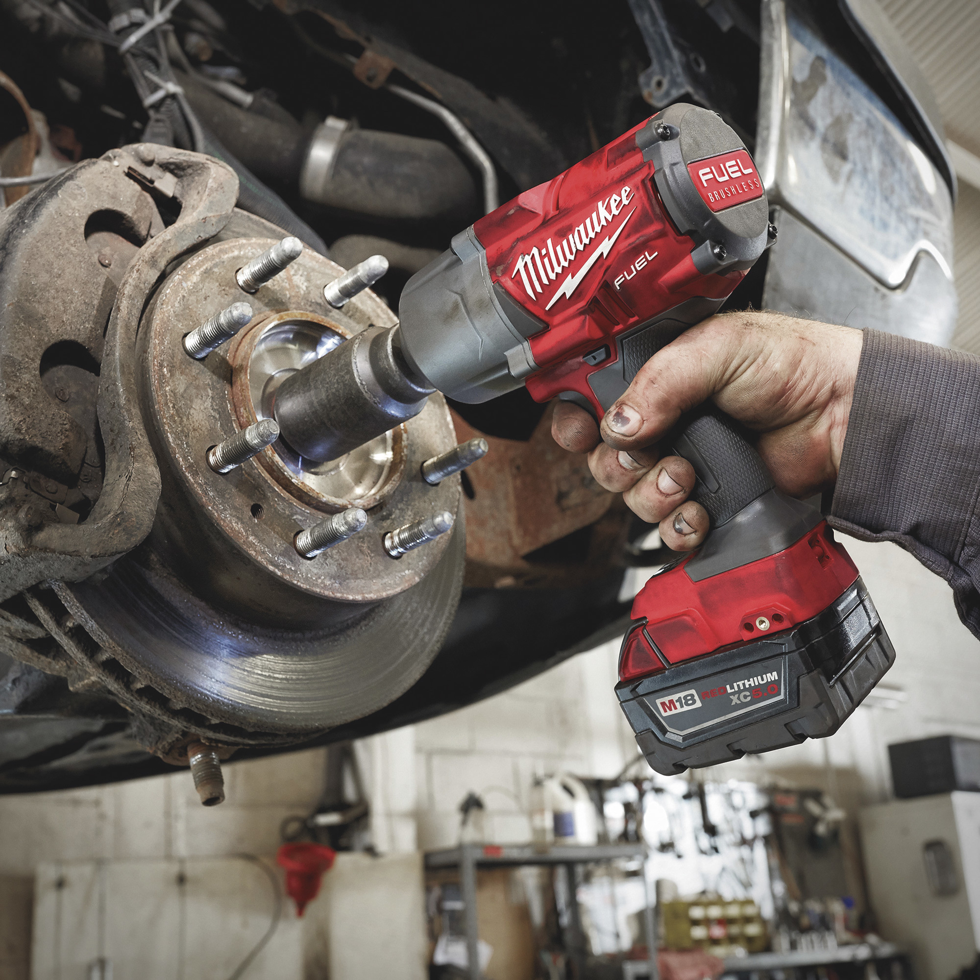 Milwaukee M18 FUEL Cordless High Torque Impact Wrench with Friction Ring — 1/2in.  Drive, 1400 Ft./Lbs. Torque, One 5.0Ah Battery, Model# 2767-21B Northern  Tool