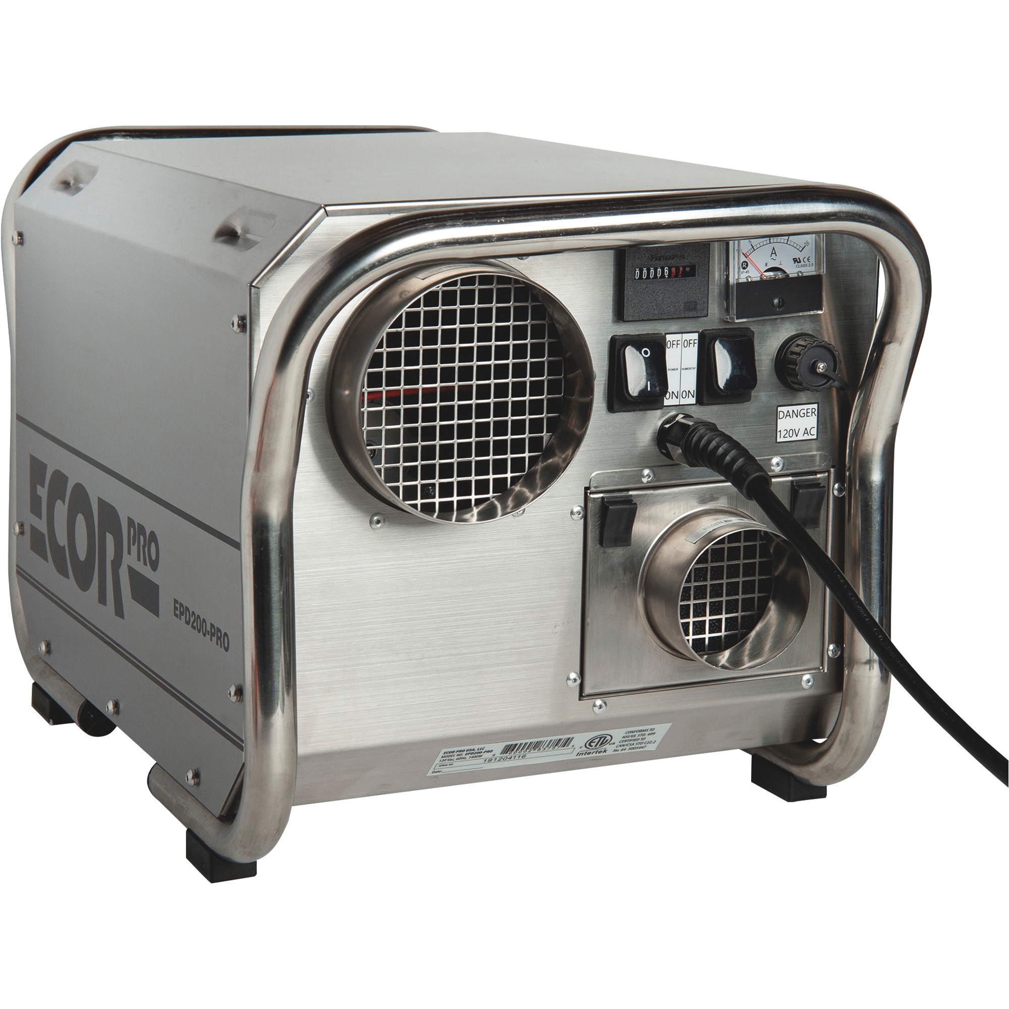 Ecor Pro Stainless Steel Desiccant Dehumidifier — 95 Pints/Day