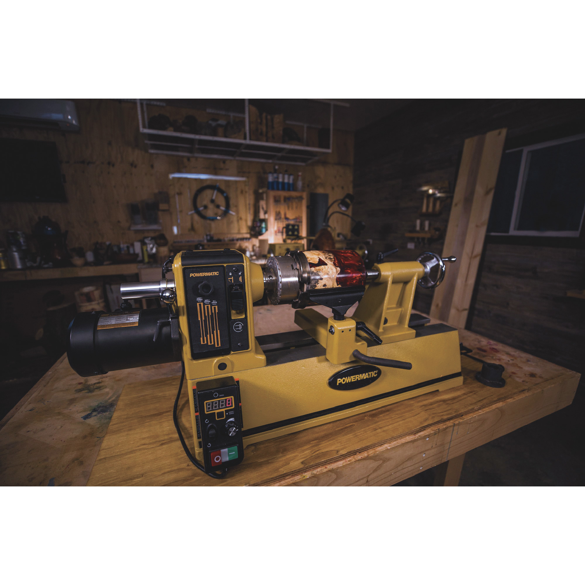 Powermatic 1 HP, 115 Volt, 1-Phase Bench Wood Lathe, Model# PM2014 ...