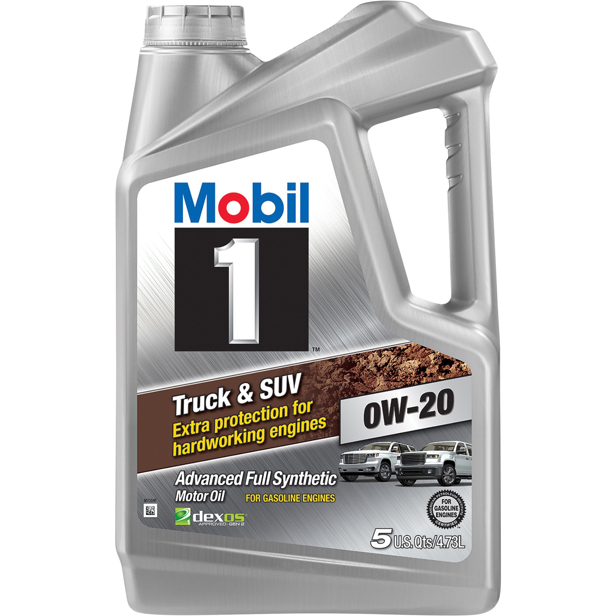Mobil 1 0W-20 Truck & SUV Advanced Full Synthetic Motor Oil — 5 Quarts, Model# MOBIL 0W-20-5QT