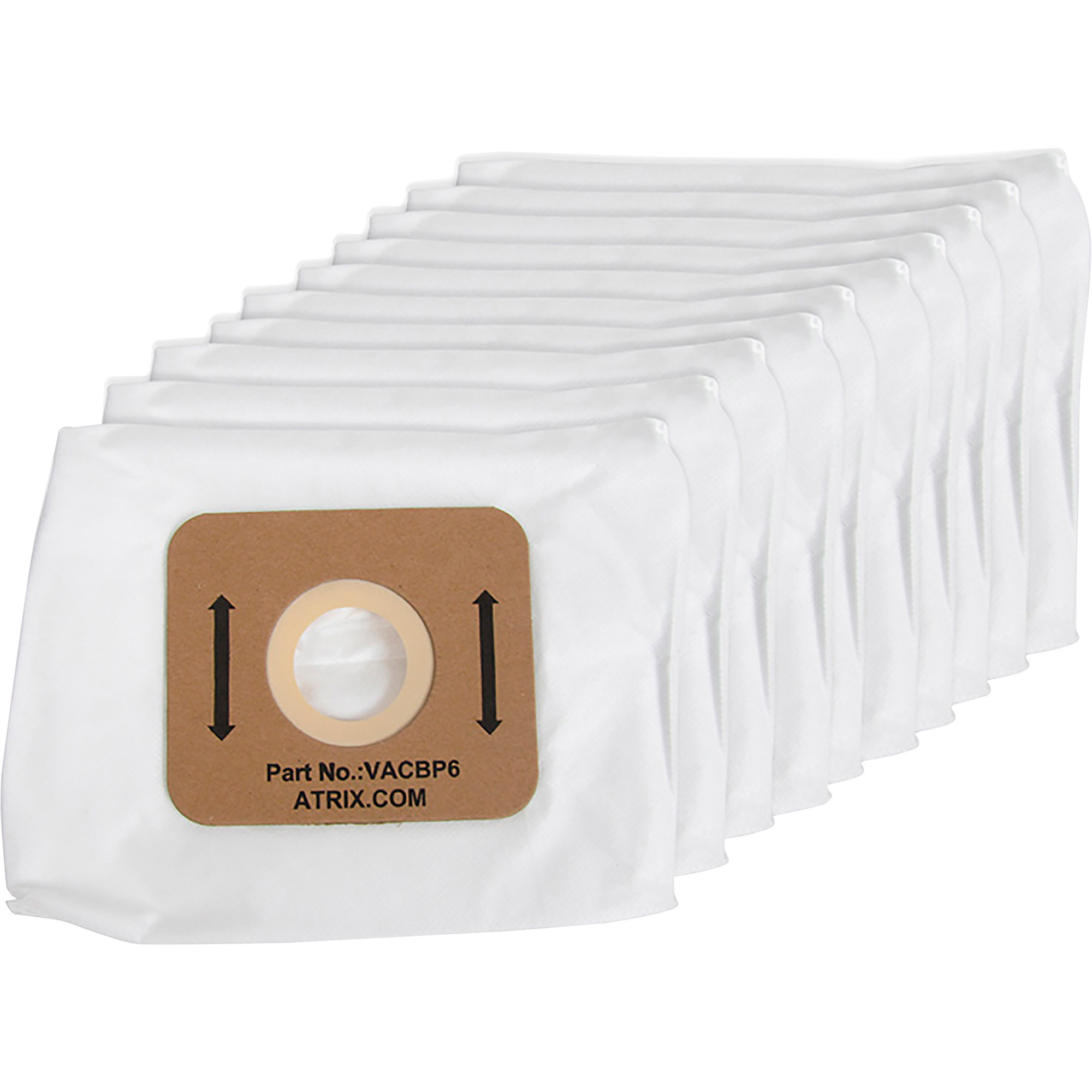 Atrix Backpack Series HEPA Filter Vacuum Cleaner Bags - 10-Pack, 8-Quart, for Ergo/Ergo Pro