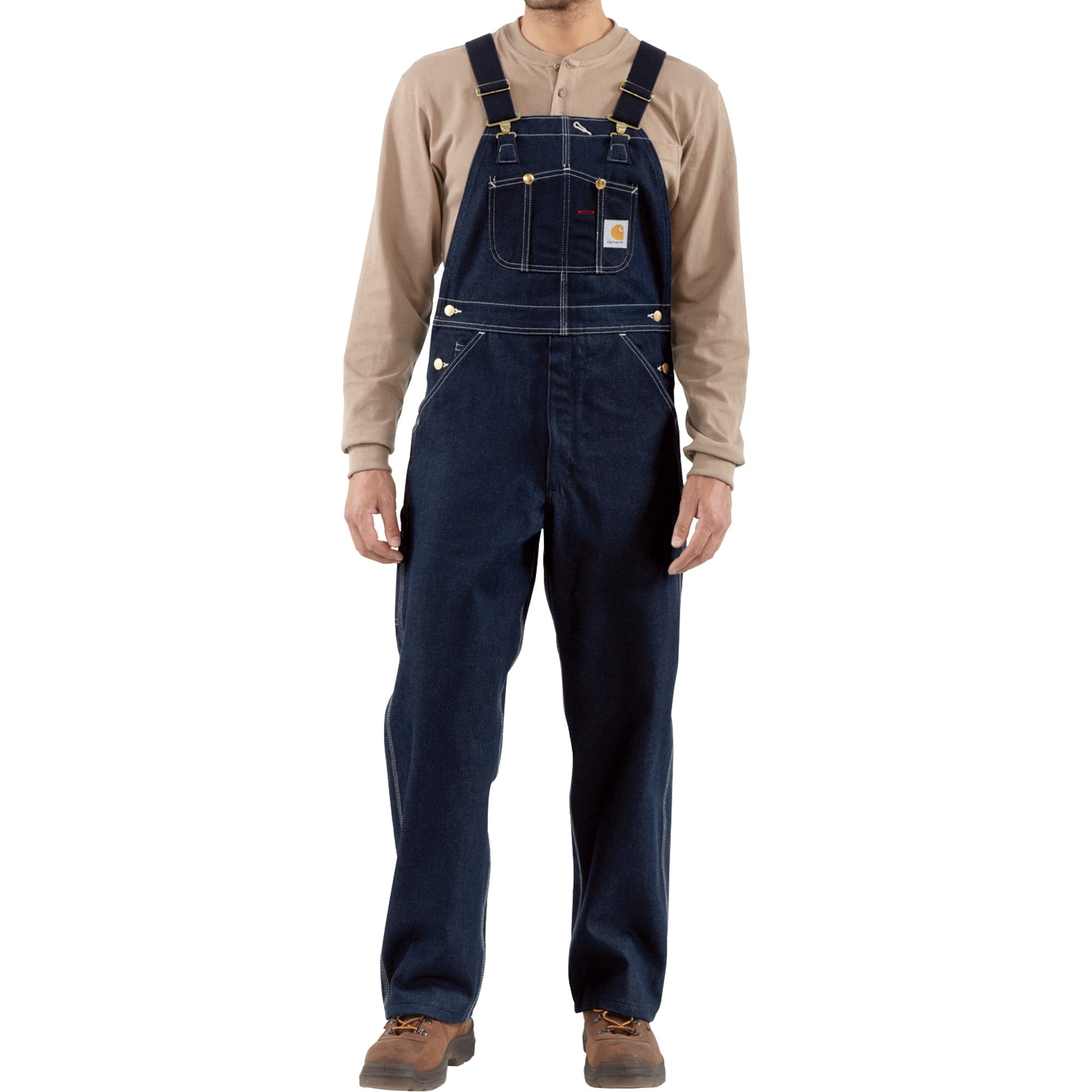 Carhartt Denim Unlined Bib Overall — 56in. Waist x 32in. Inseam