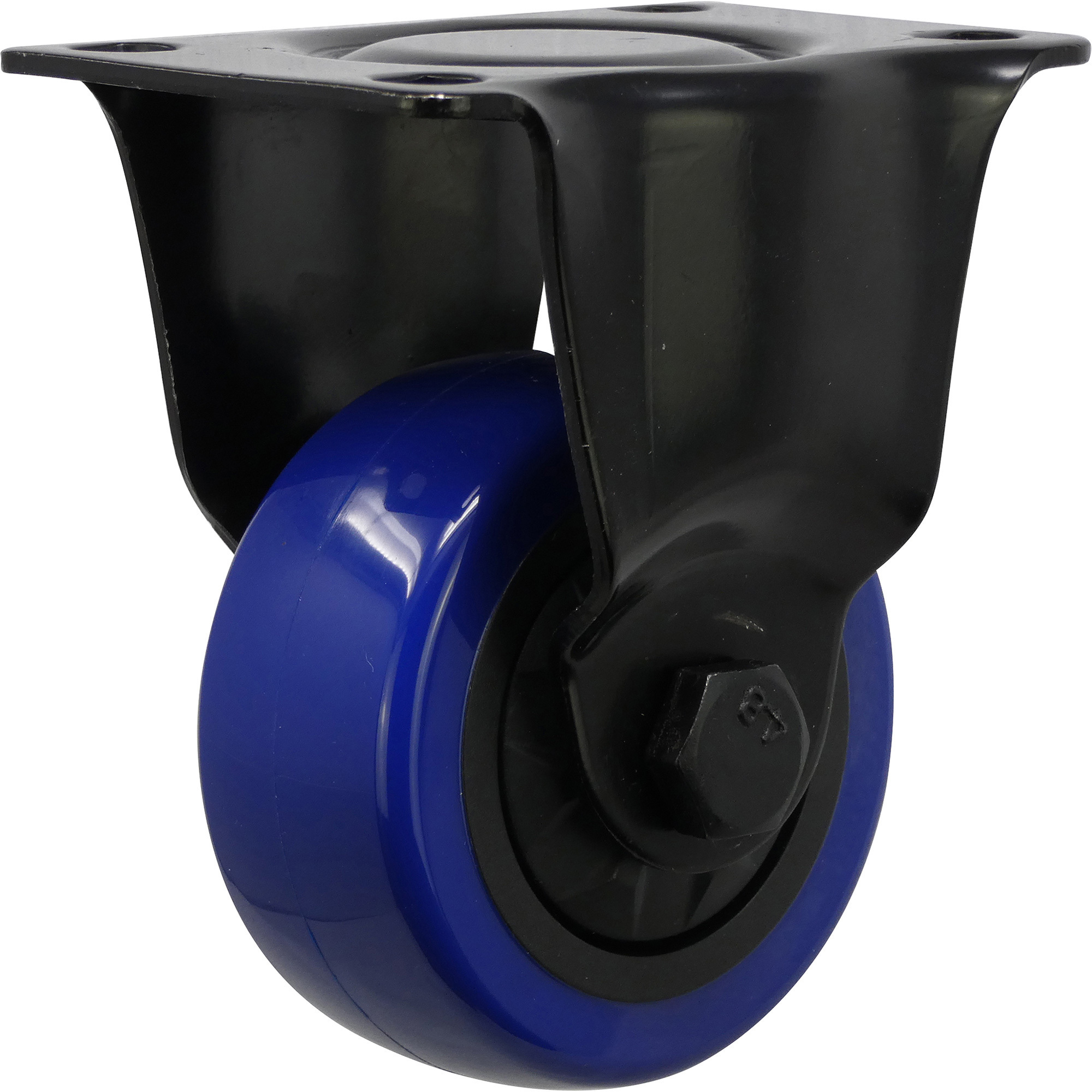Shepherd Hardware 3in. Blue Diamond TPU Rigid Caster, 10-Pack, 225-Lb. Capacity, Plate Mount, Model# 3659