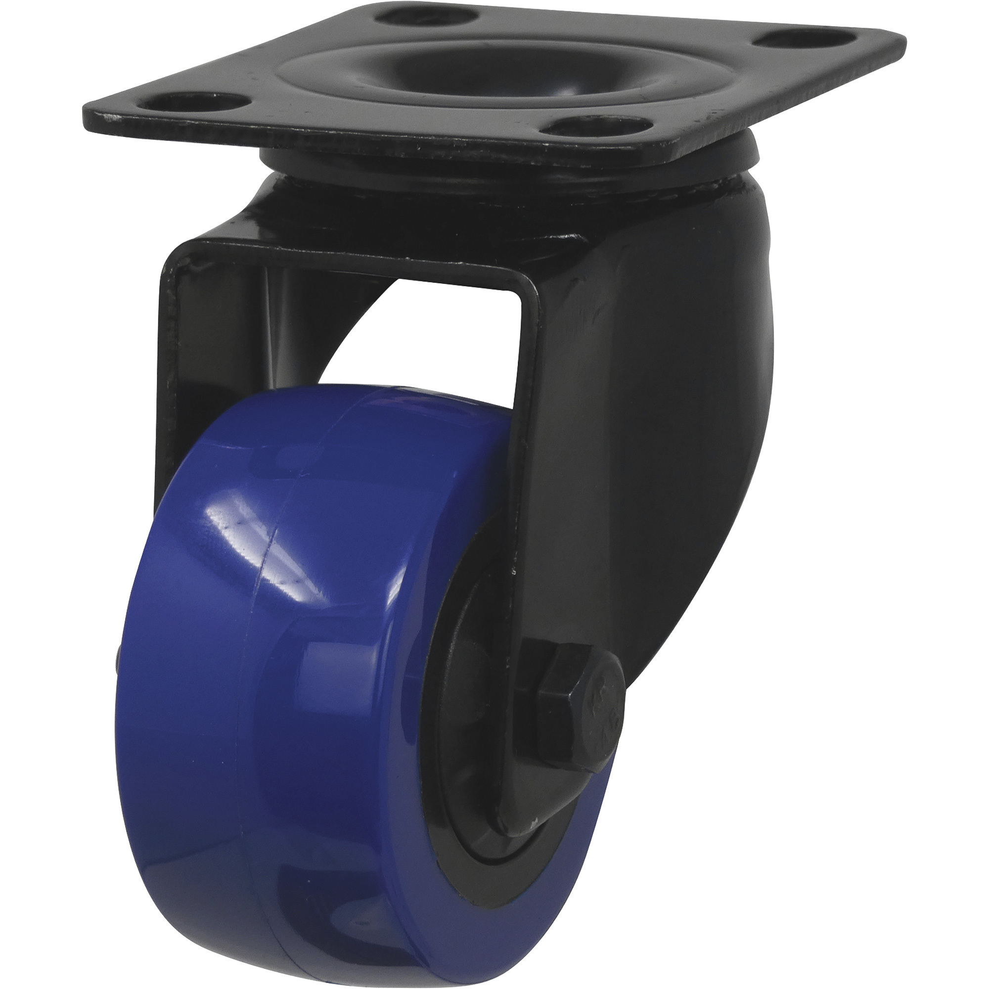 Shepherd Hardware 3in. Blue Diamond TPU Swivel Caster, 10-Pack, 225-Lb. Capacity, Plate Mount, Model# 3660