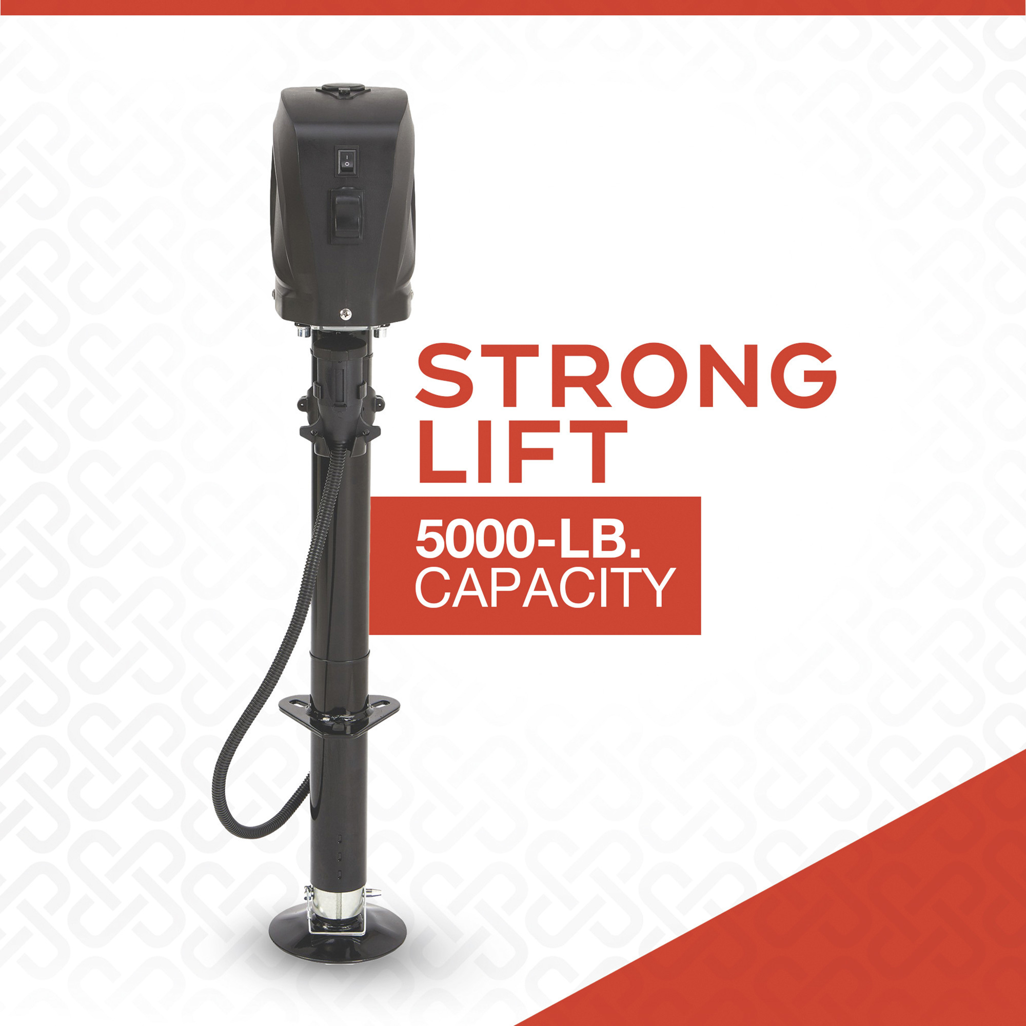 UltraTow AFrame Electric Trailer Tongue Jack, 5,000Lb. Capacity, 12