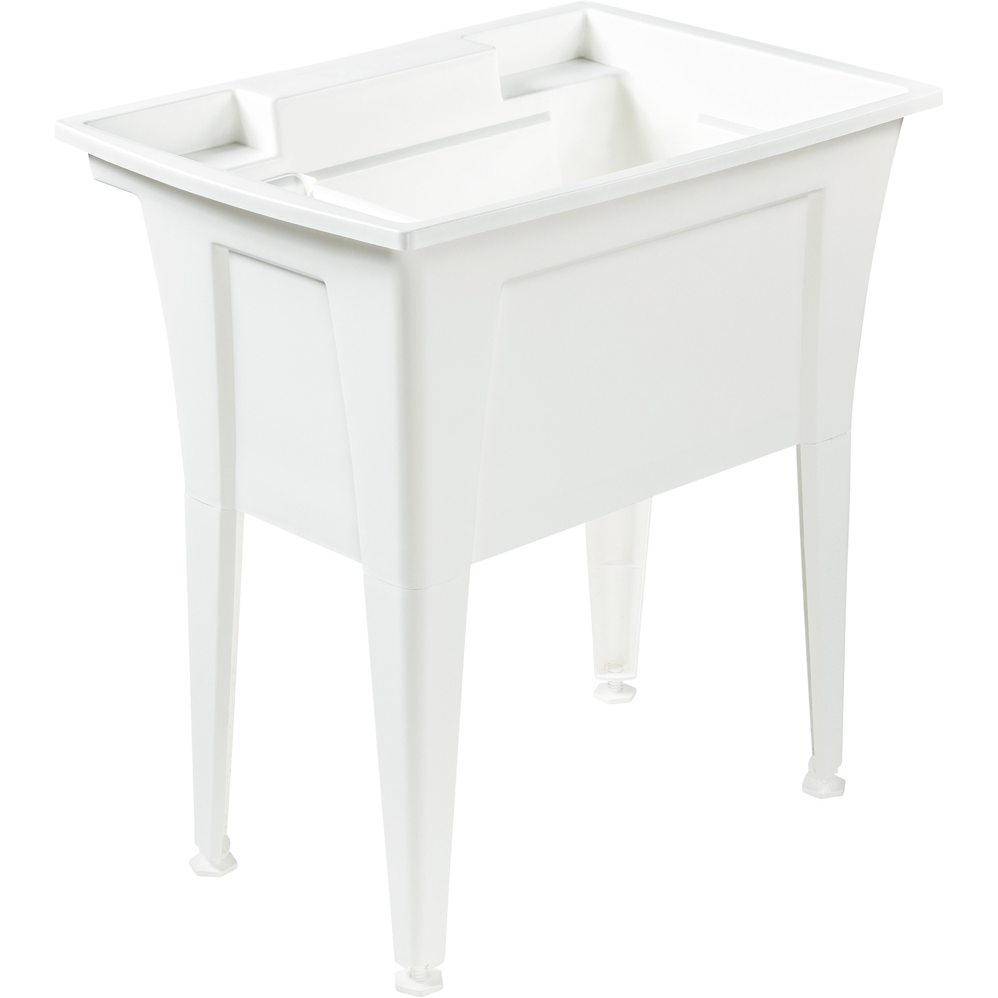 Rugged Tub Garage and Laundry Sink with PullOut Faucet, 32in.W, White