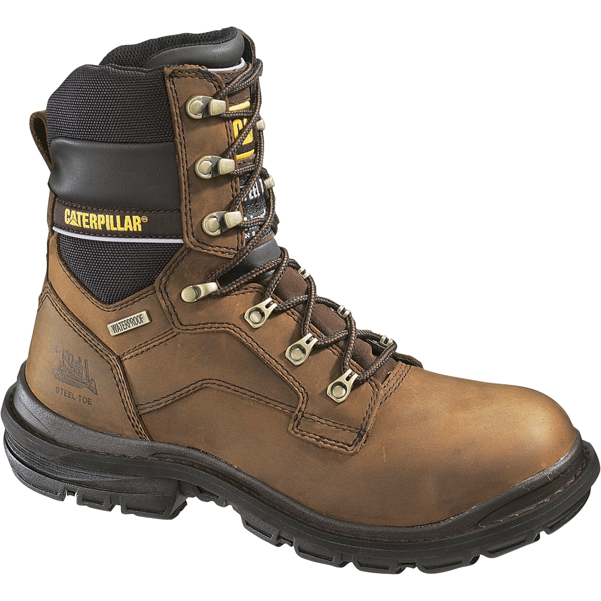 CAT Generator 8in. Waterproof Steel Toe Work Boot Dark Brown