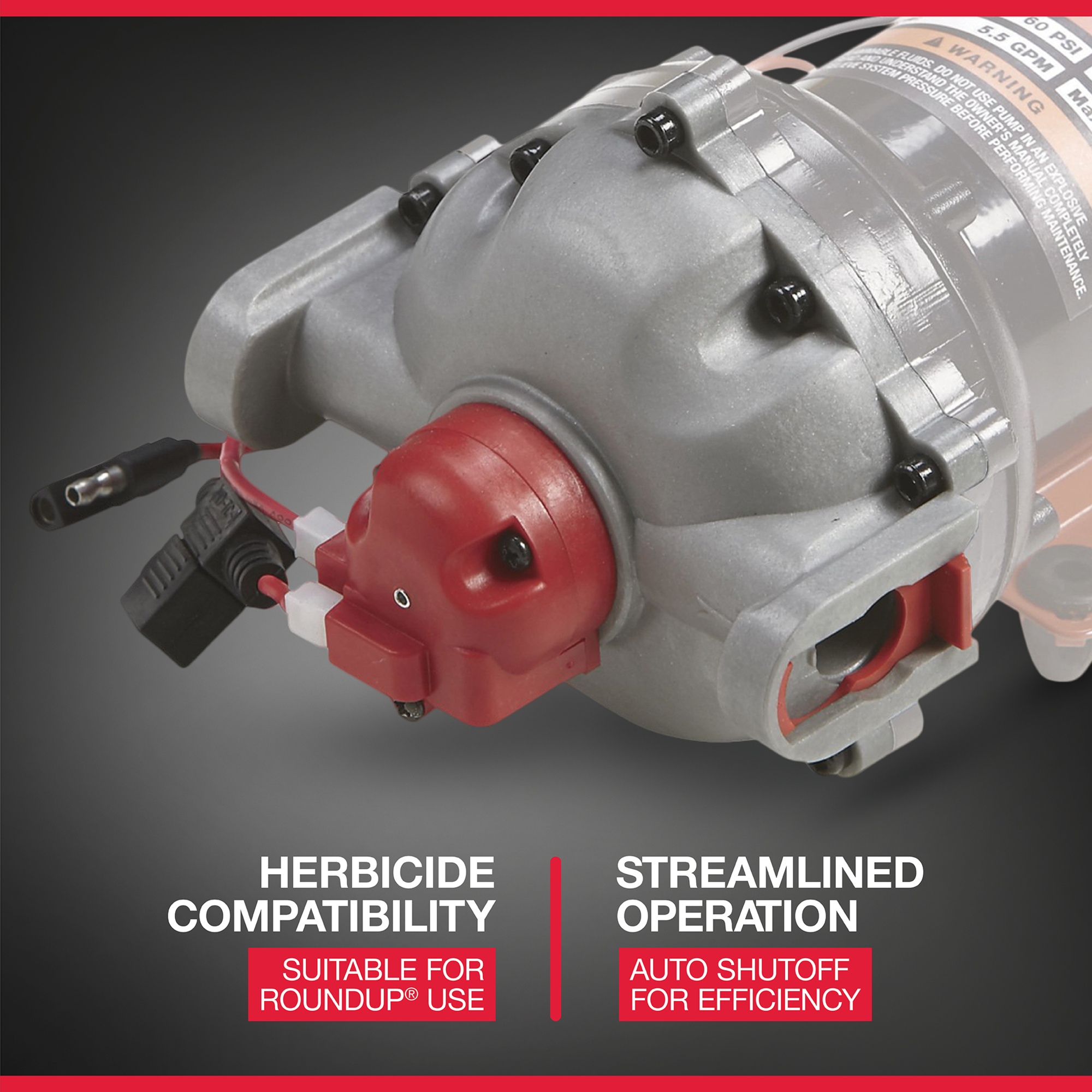 NorthStar Replacement Sprayer Pump Head, 5.5 GPM, 60 PSI, 3/4in