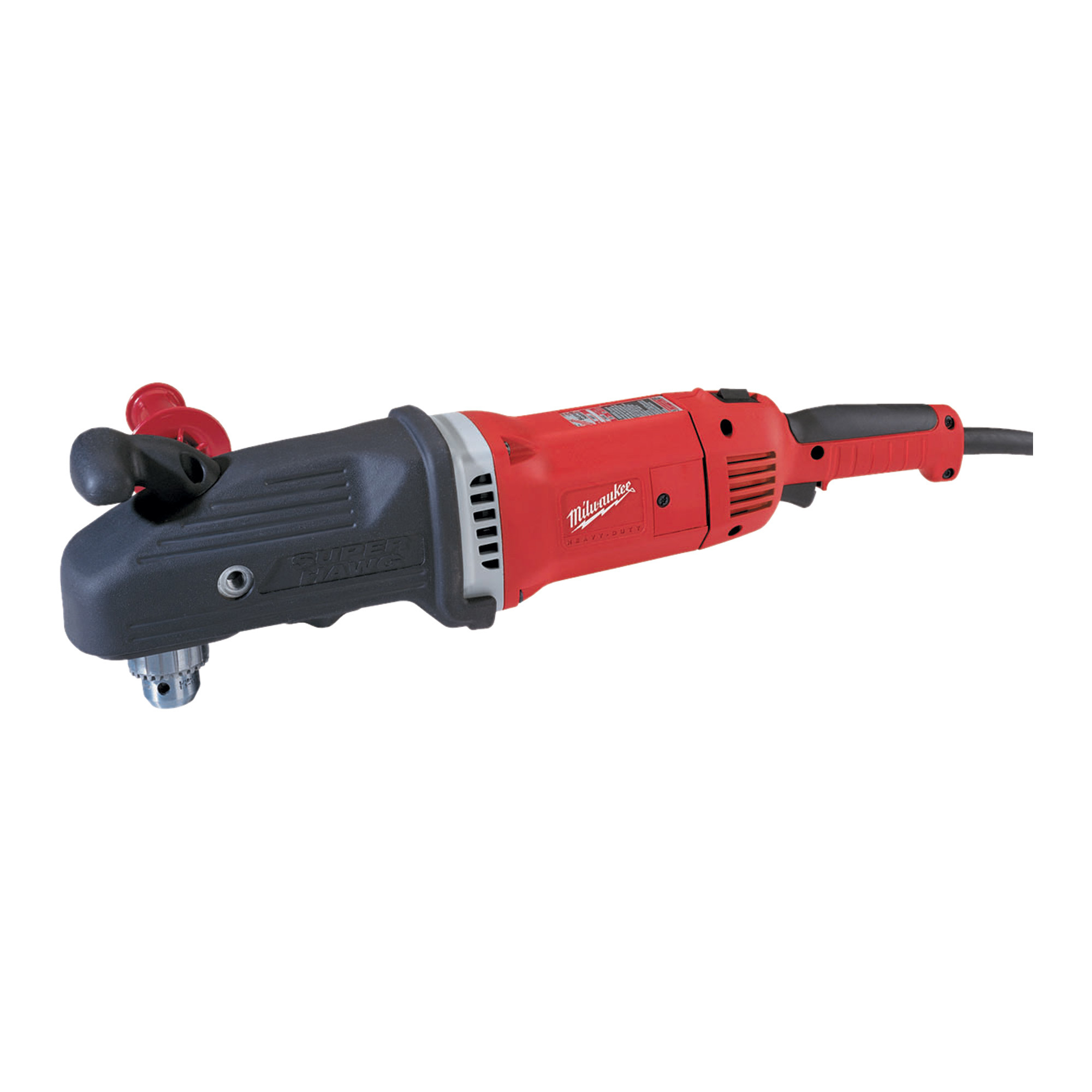 Milwaukee Super Hawg Corded Electric Drill, 1/2in. Keyed Chuck, 13.0 Amp, 1750 RPM, Model# 1680-21
